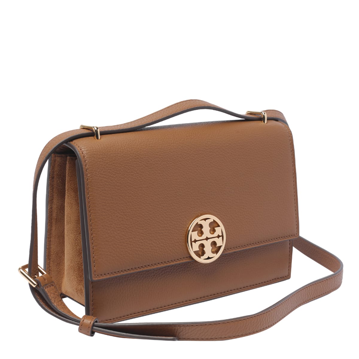 Shop Tory Burch Miller Shoulder Bag In Forest Brown