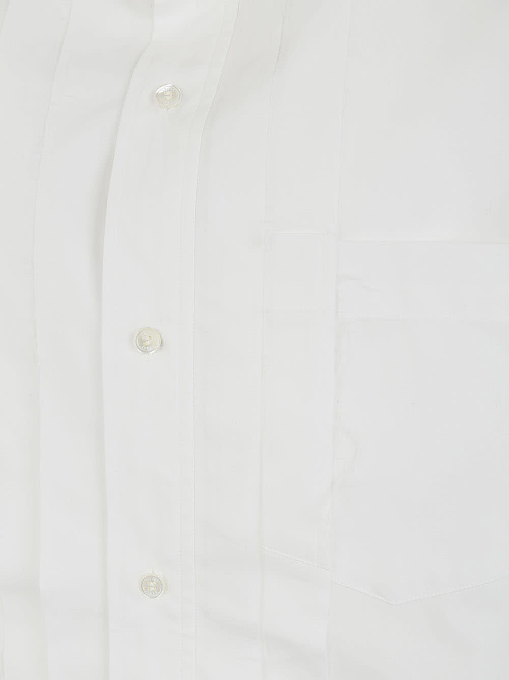 Shop Sacai Cotton Poplin Shirt In Off White