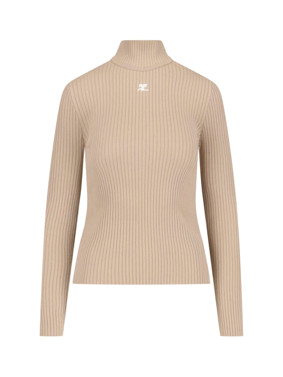 COURRÈGES LOGO TURTLENECK SWEATER 