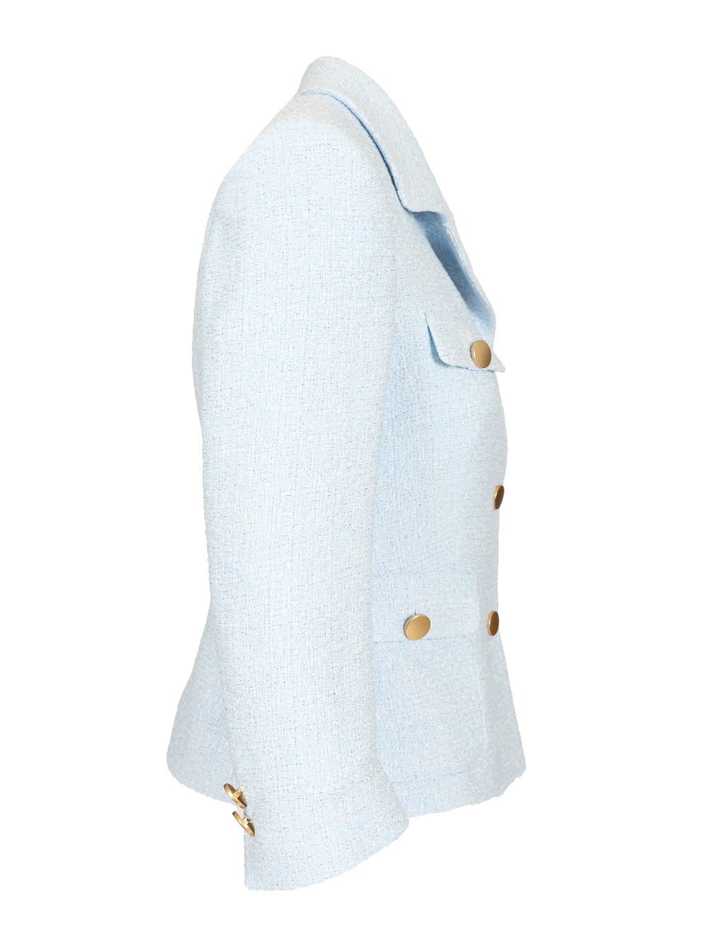 Shop Tagliatore Short Jacket In Light Blue