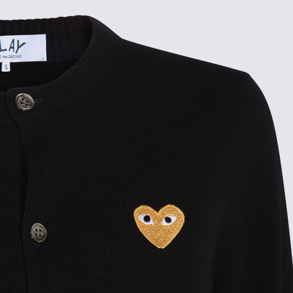 Comme Des Garçons Play Black Wool T-shirt In Black