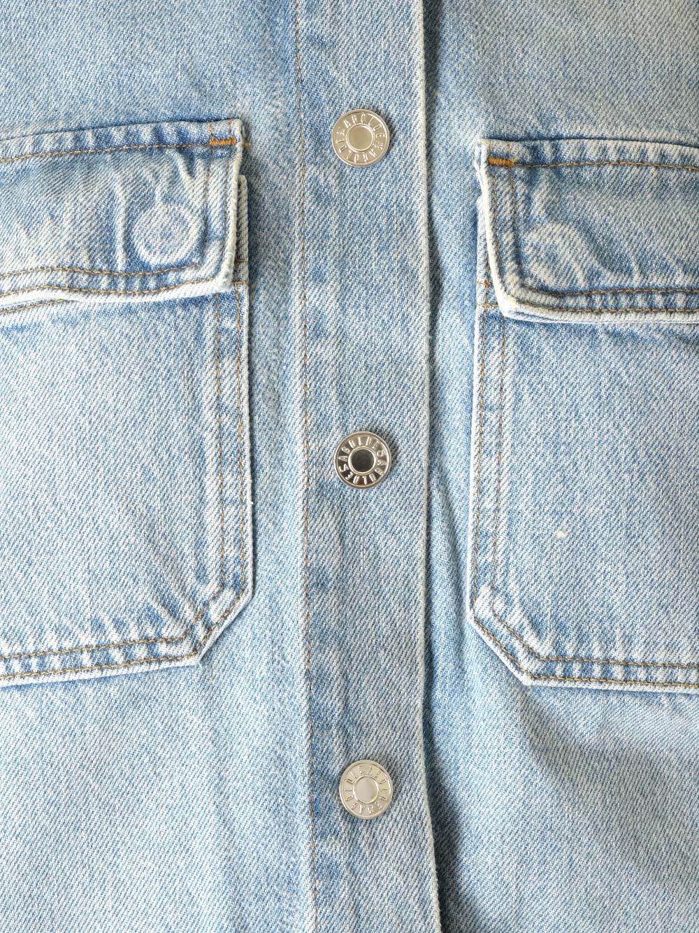 Shop Agolde Luka Denim Jacket In Light Blue