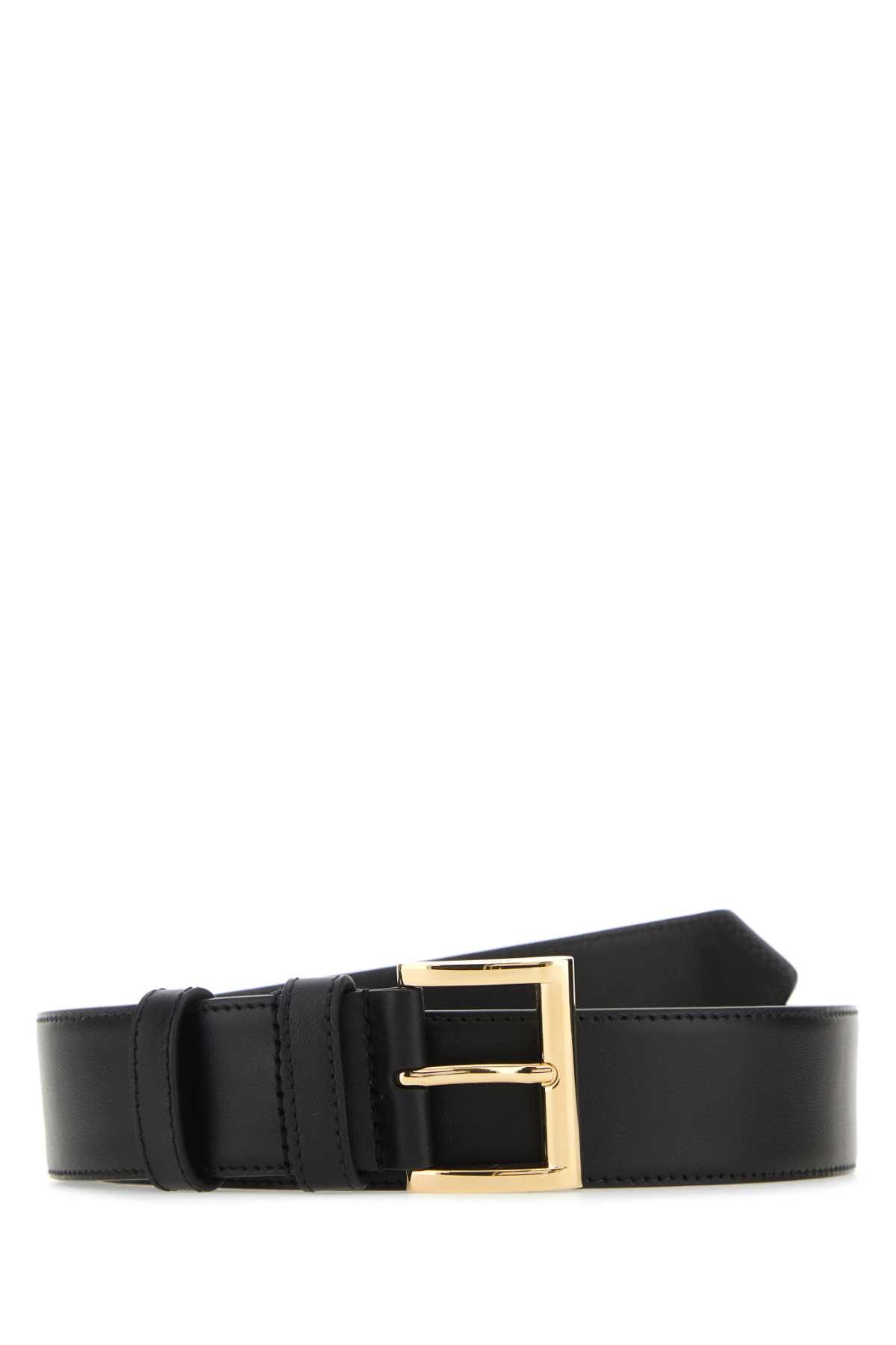 Shop Prada Black Leather Belt In Nero1