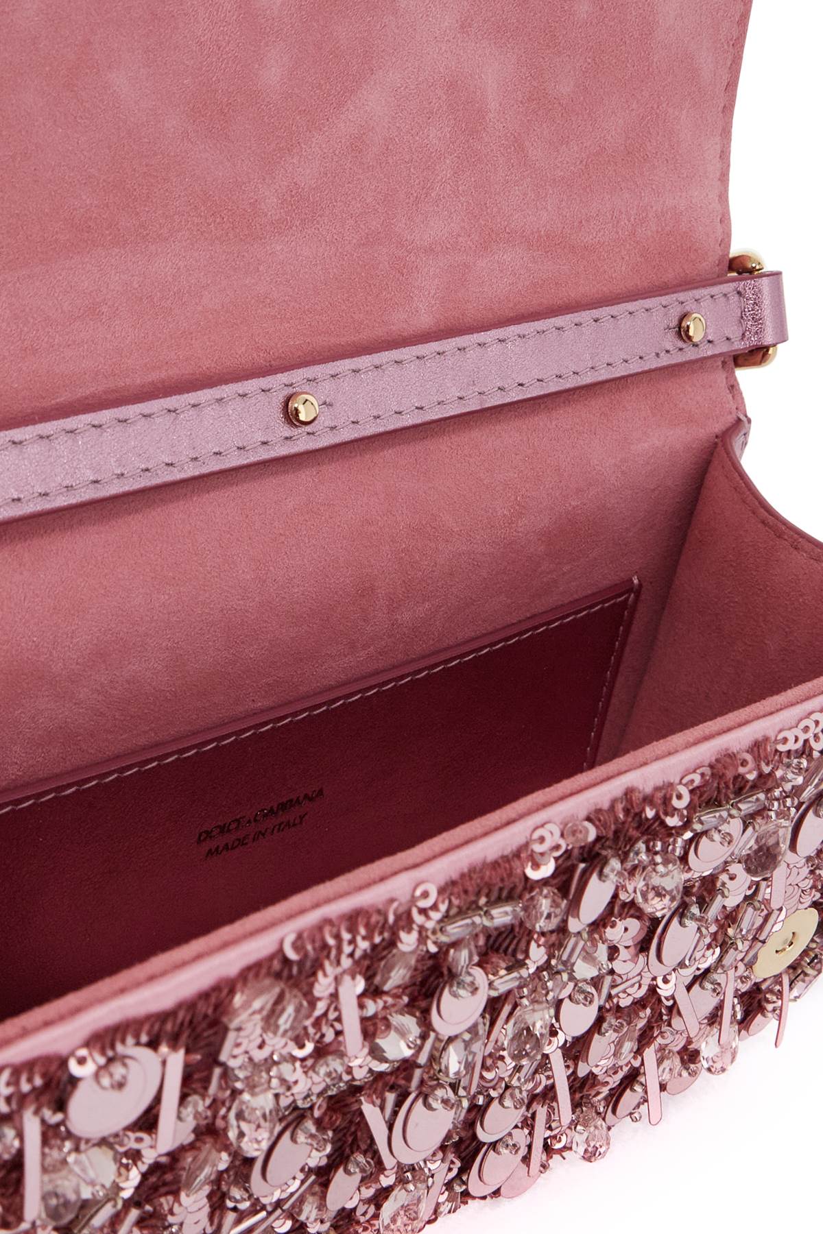 Dolce & Gabbana 3.5 Handbag With Sequins In Rosa/rosa (pink)