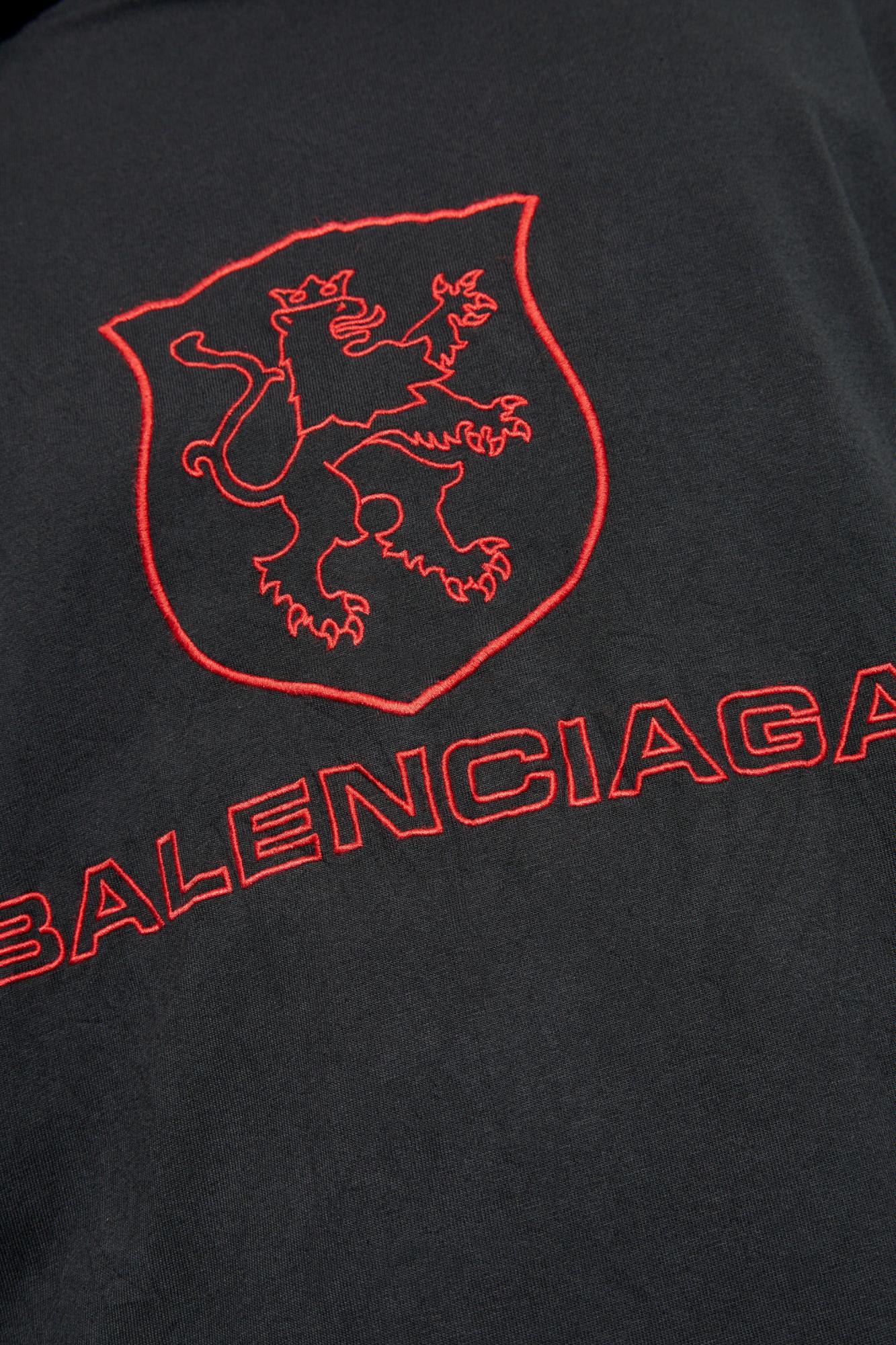 Balenciaga Crew Neck Short Sleeves In Black