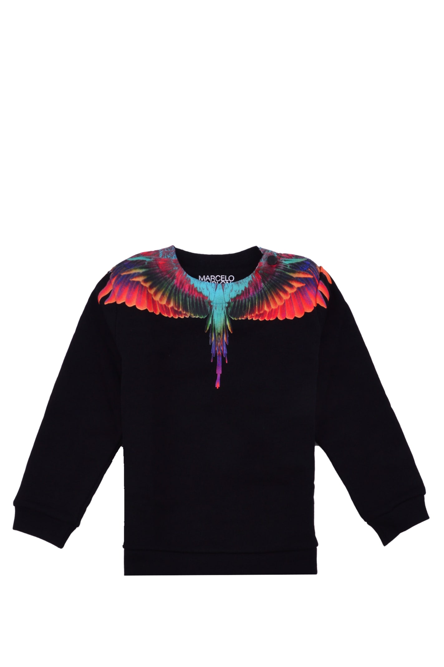 Marcelo Burlon County Of Milan Babies' Sweatshirt With Icon Wings Print In Back