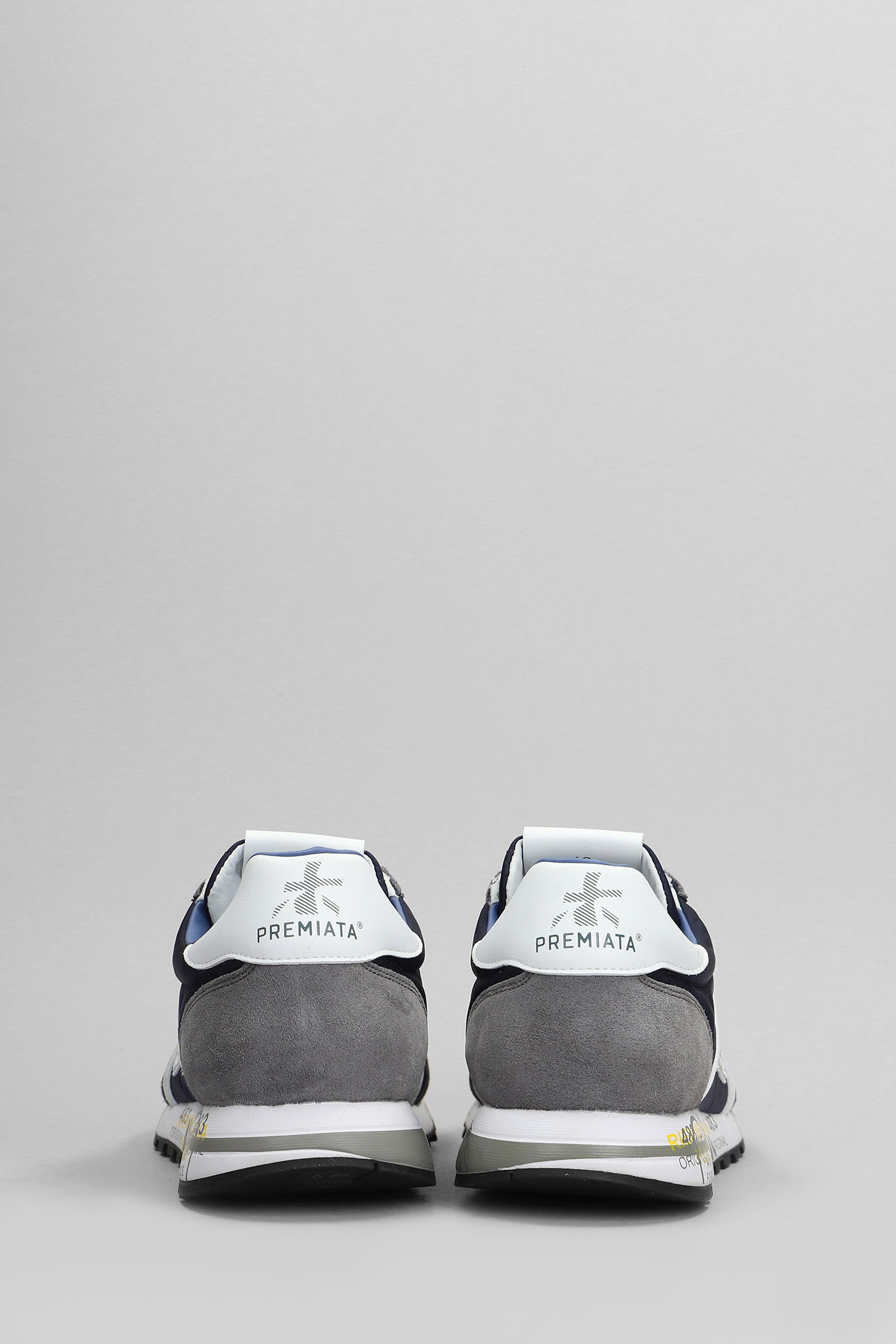 Premiata Lucy Sneakers In Grey Suede And Fabric In Gray