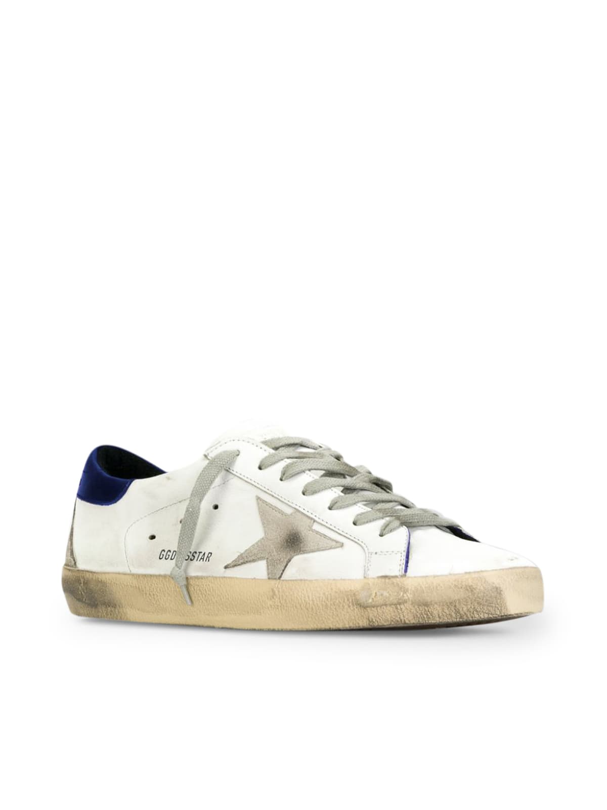 Golden Goose Super-star Leather Upper Suede Star Shiny Leather Heel In White