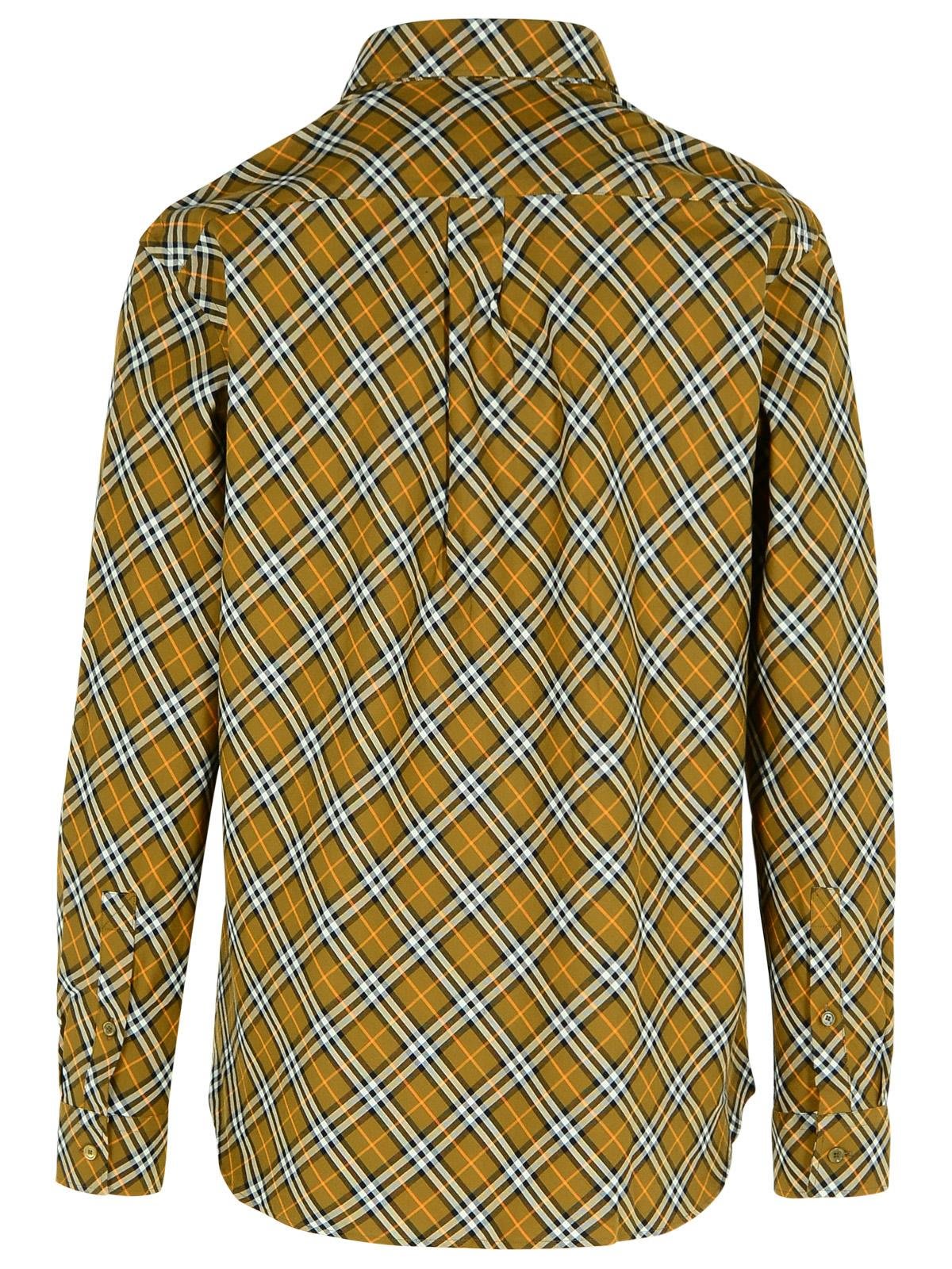 Shop Burberry Vintage Check Logo Embroidered Shirt In Oxide Ip Check