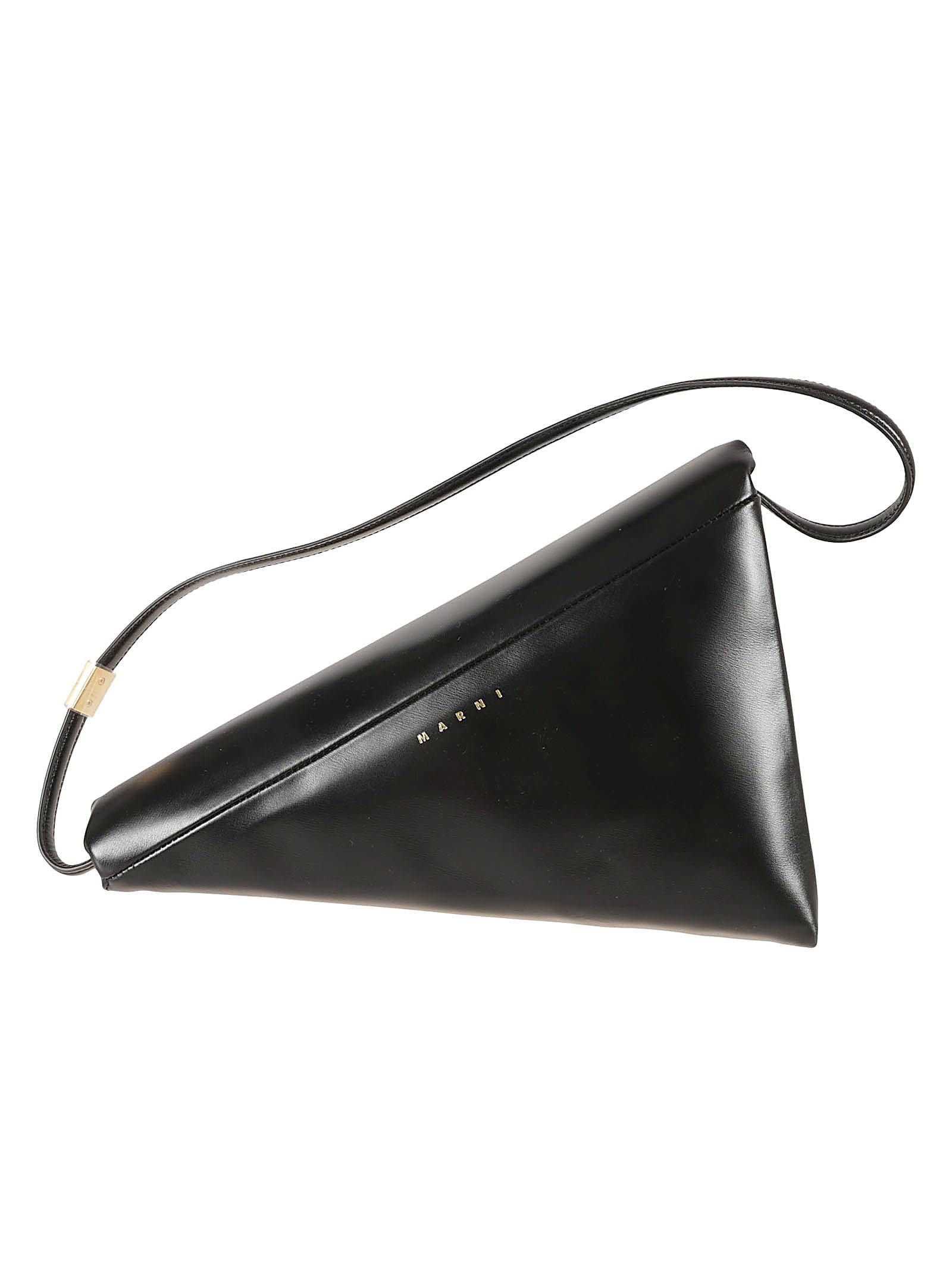Shop Marni Prisma Triangle Shoulder Bag In Black
