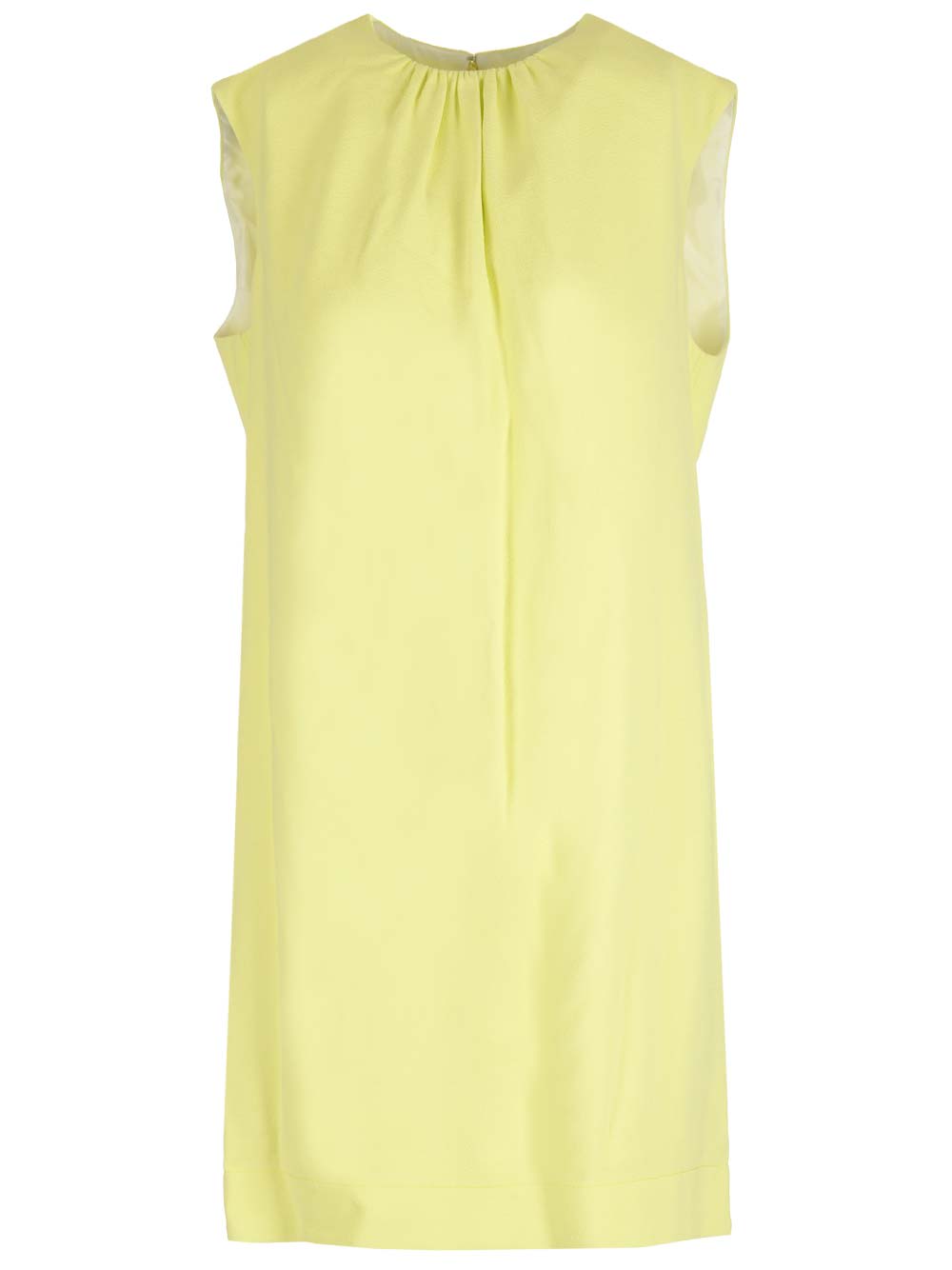 Lanvin Round-neck Sleeveless Minidress In Yellow
