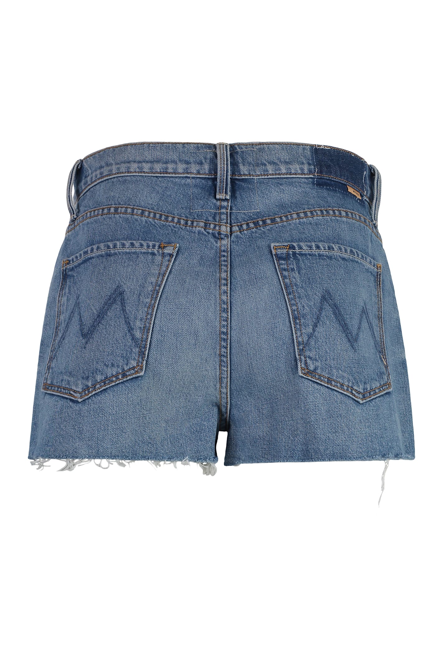 Mother The Dutchie Distressed Denim Shorts In Denim