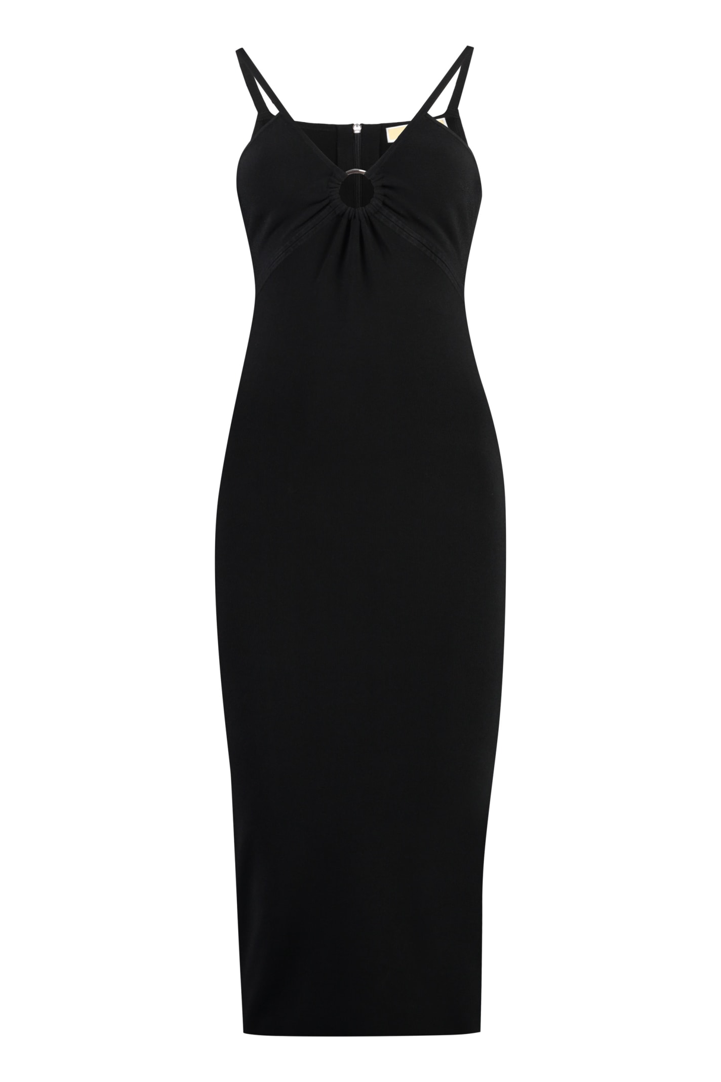 Shop Michael Michael Kors Knitted Dress In Black