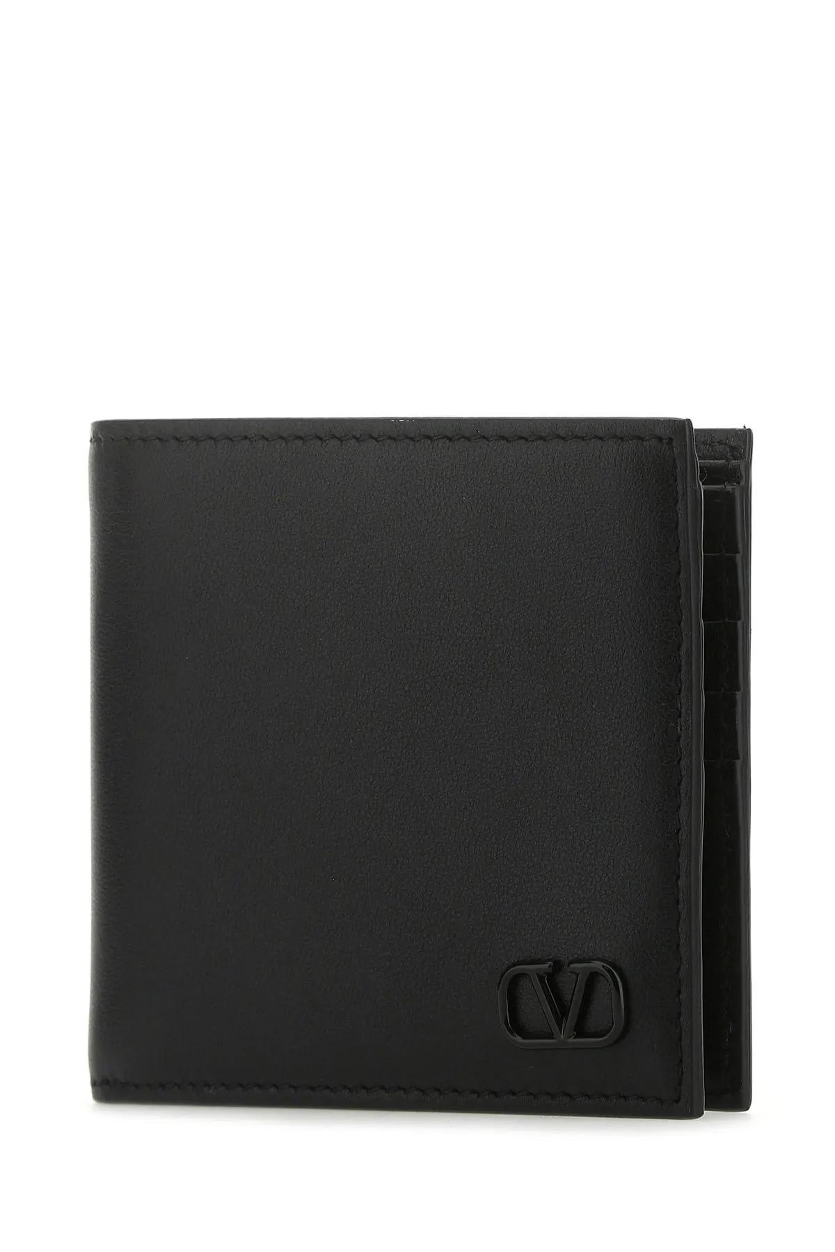 Shop Valentino Black Leather Wallet