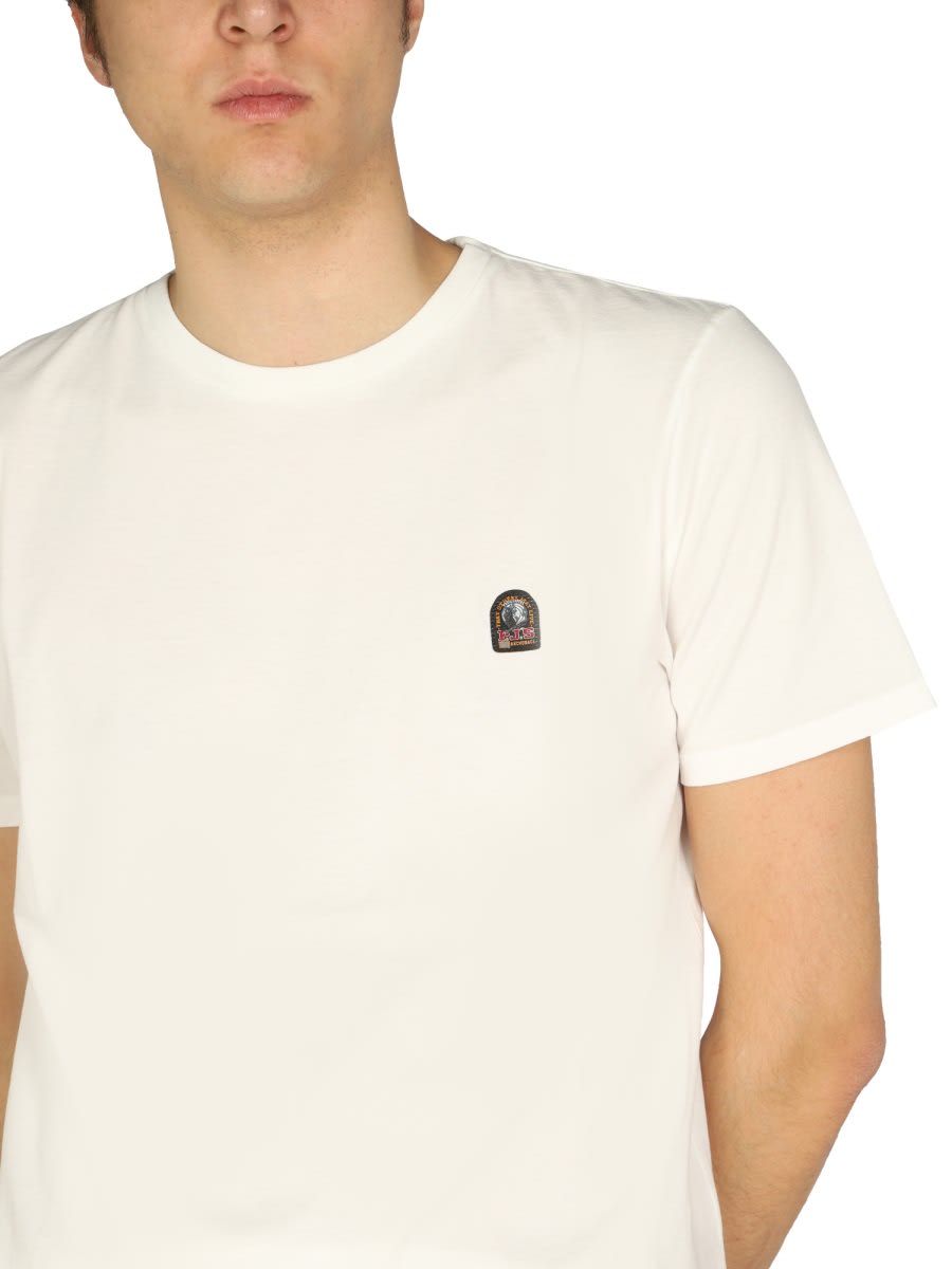 Shop Parajumpers Logo Patch T-shirt In White