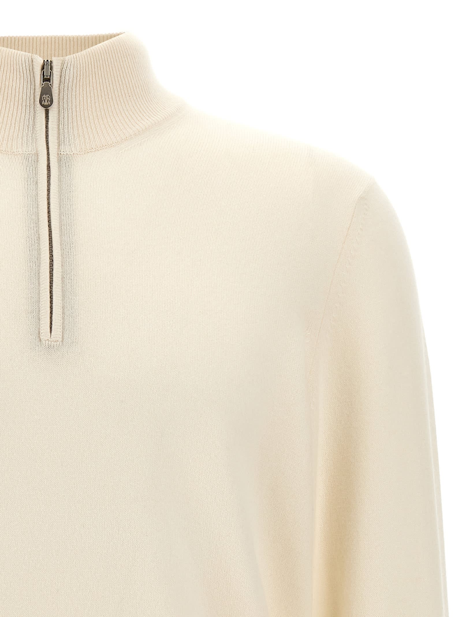 Brunello Cucinelli Cashmere Sweater In White