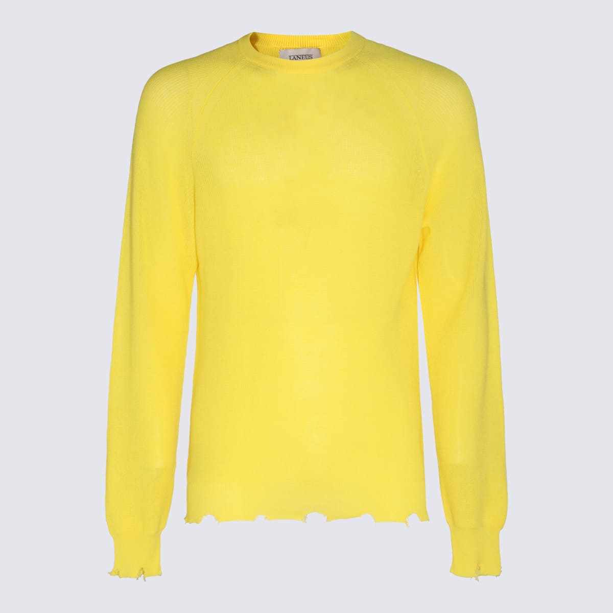 Shop Laneus Yellow Cotton Jumper