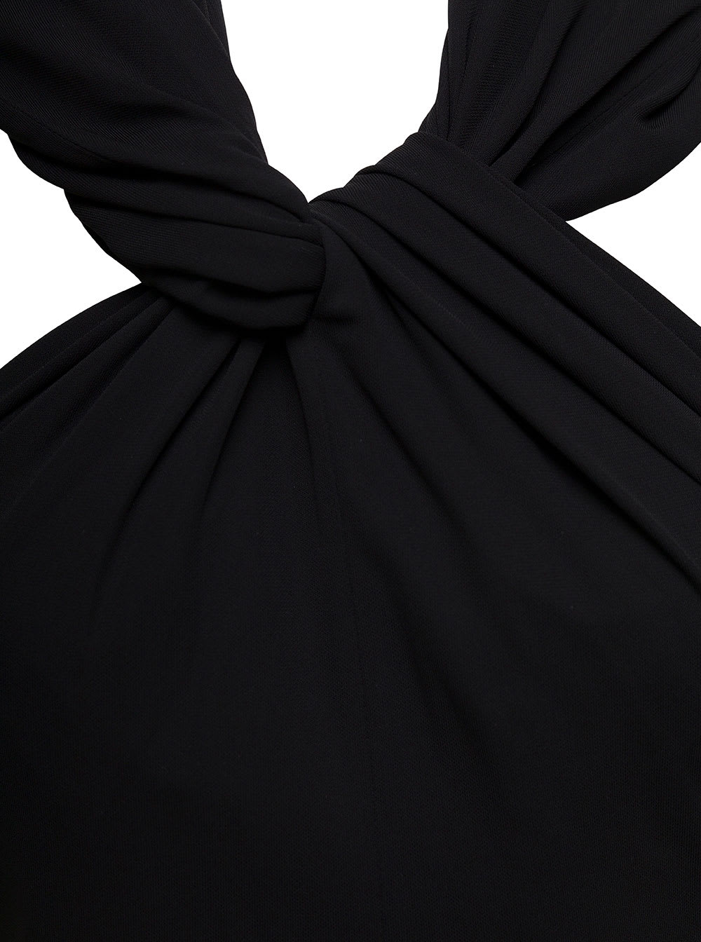 Saint Laurent Black Long Dress With Halter Neck And Hood In Viscose Woman |  Smart Closet