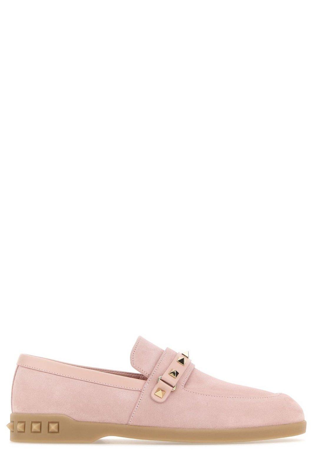 Shop Valentino Garavani Leisure Flows Slip-on Loafers In Pink