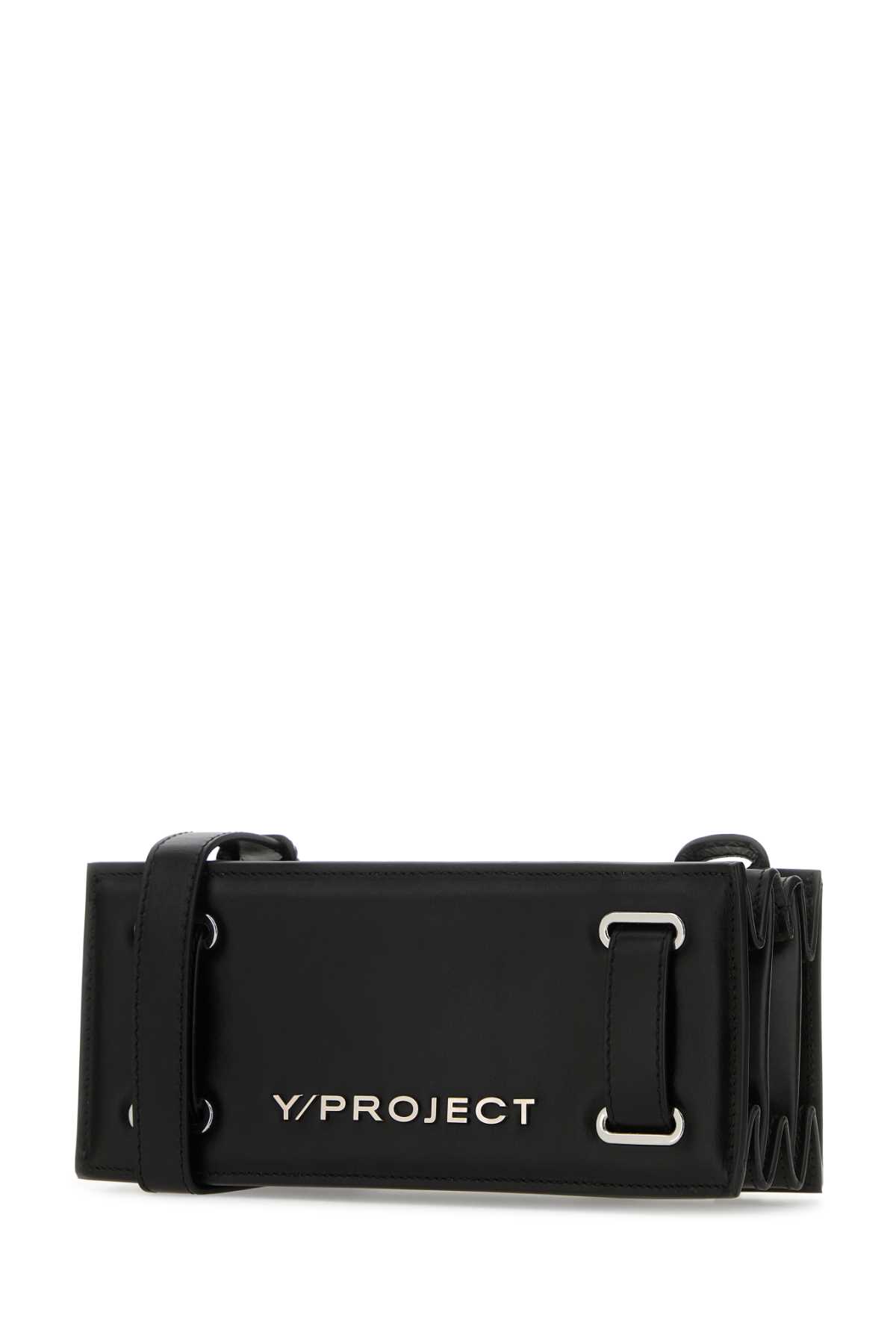 Shop Y/project Black Leather Crossbody Bag