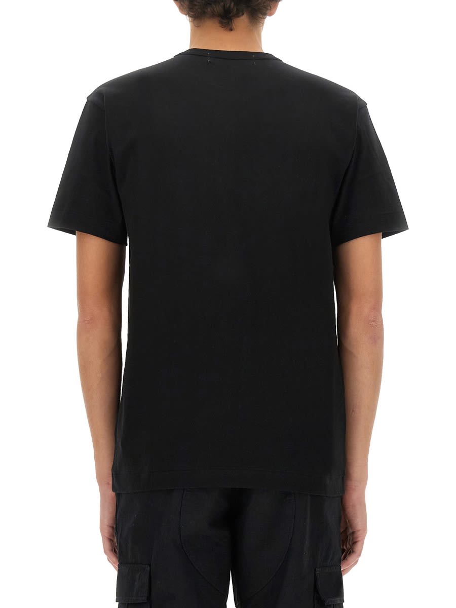 Shop Comme Des Garçons Play T-shirt With Logo Patch In Black