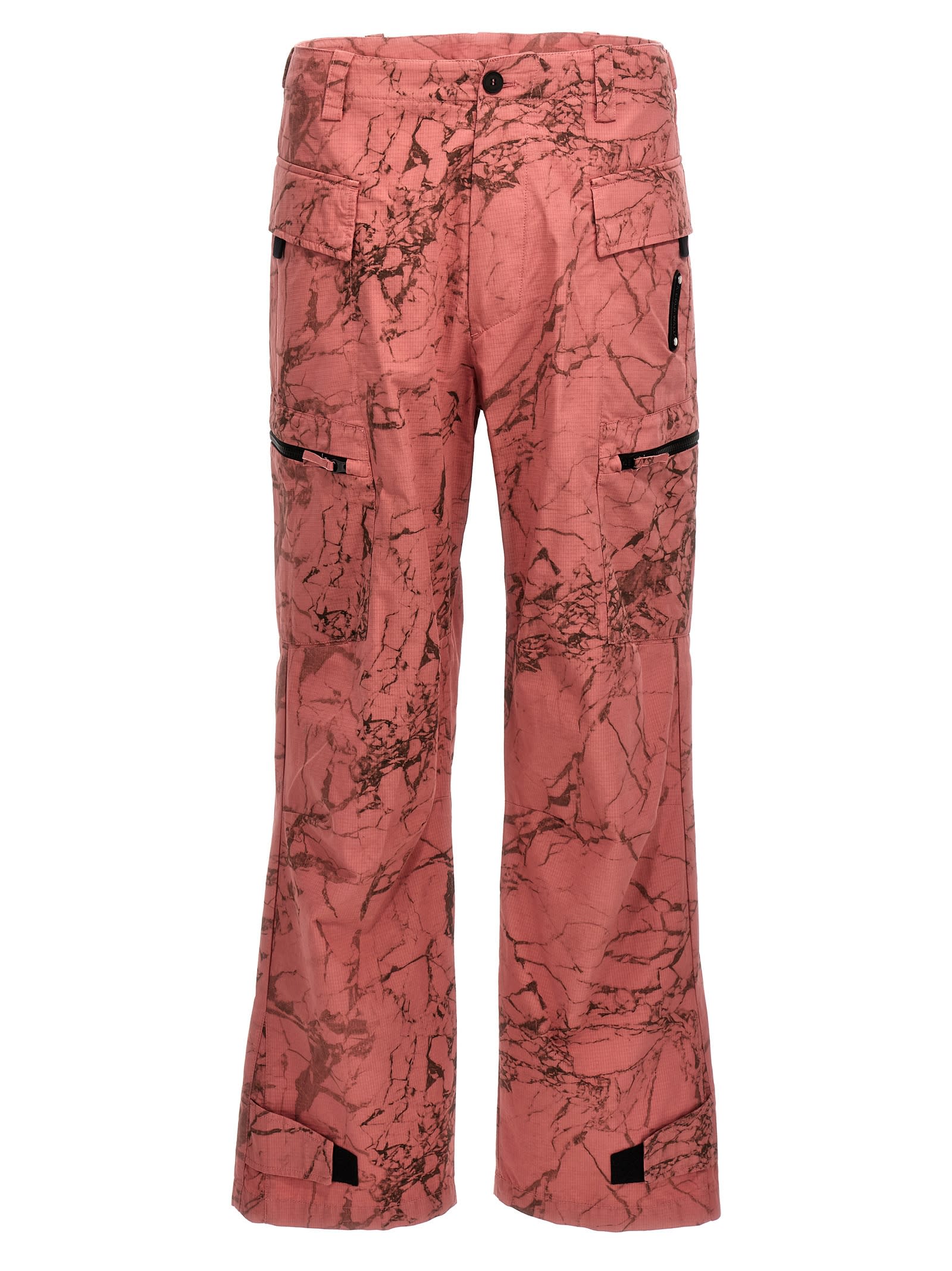 Shop A-cold-wall* Crimson Overdye Static Zip Pants In Pink