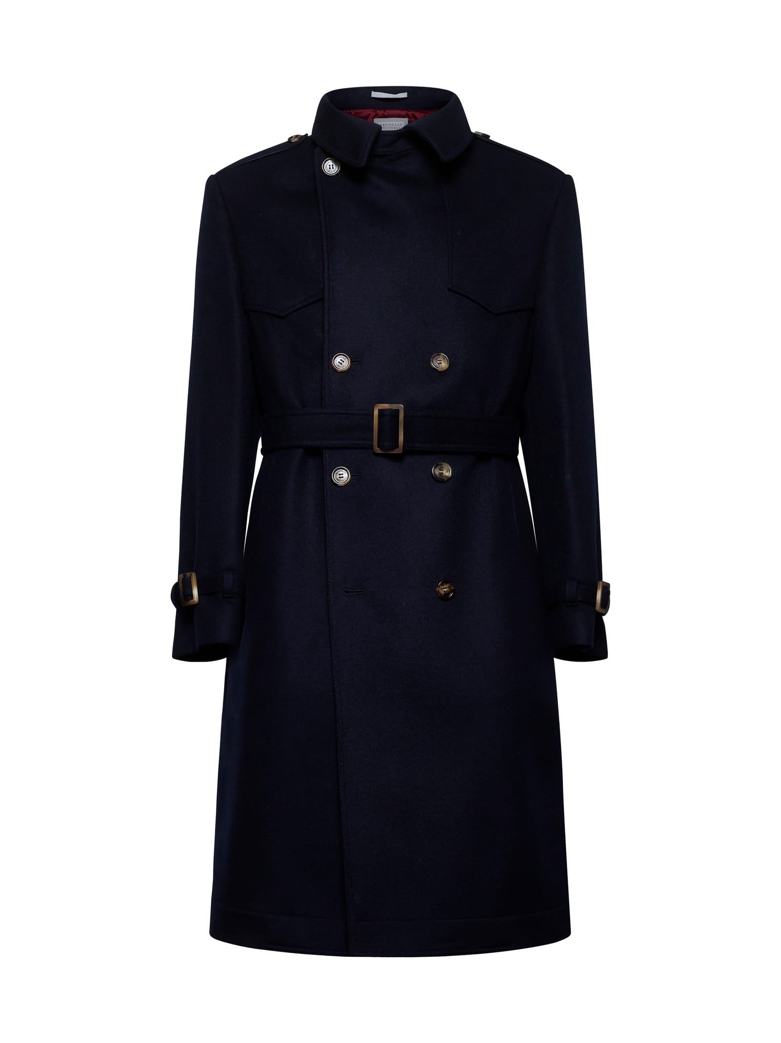 Shop Brunello Cucinelli Coat In Blue