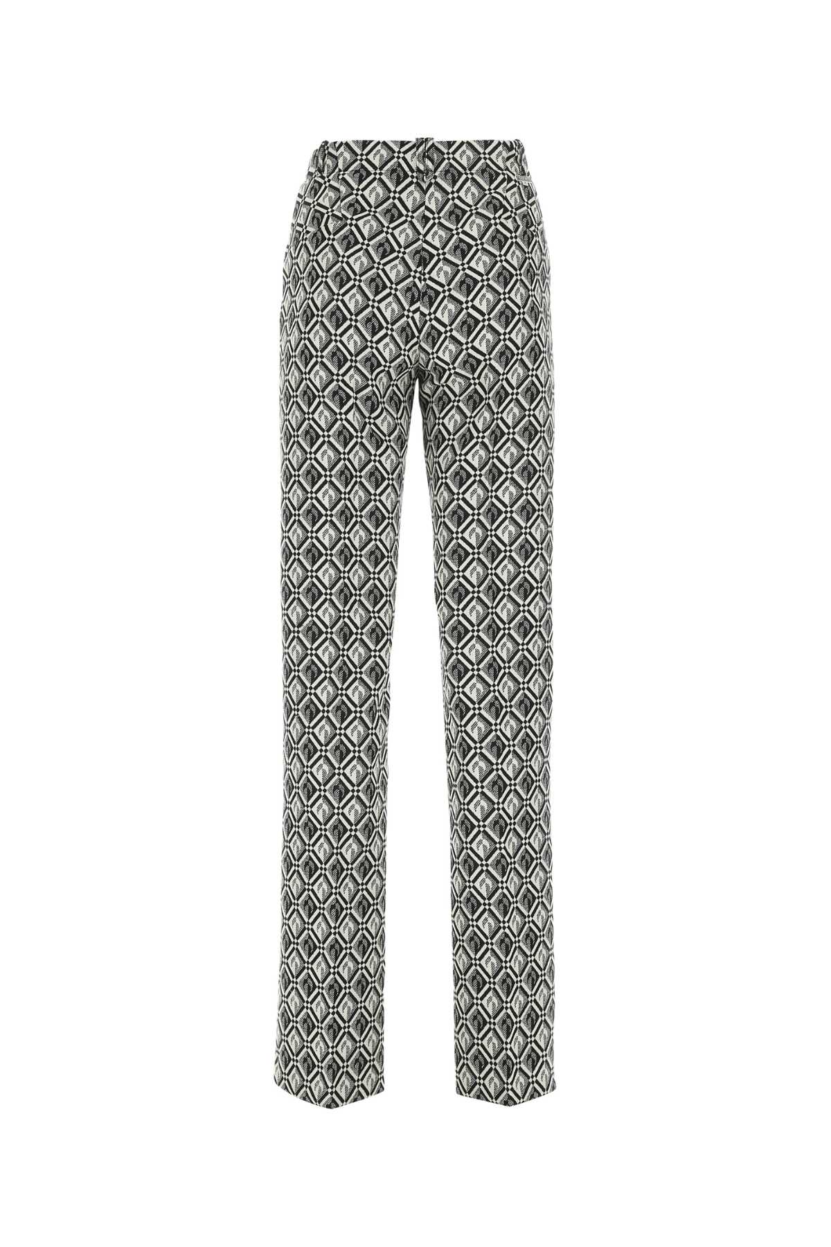 Shop Marine Serre Embroidered Wool Blend Pant In 00