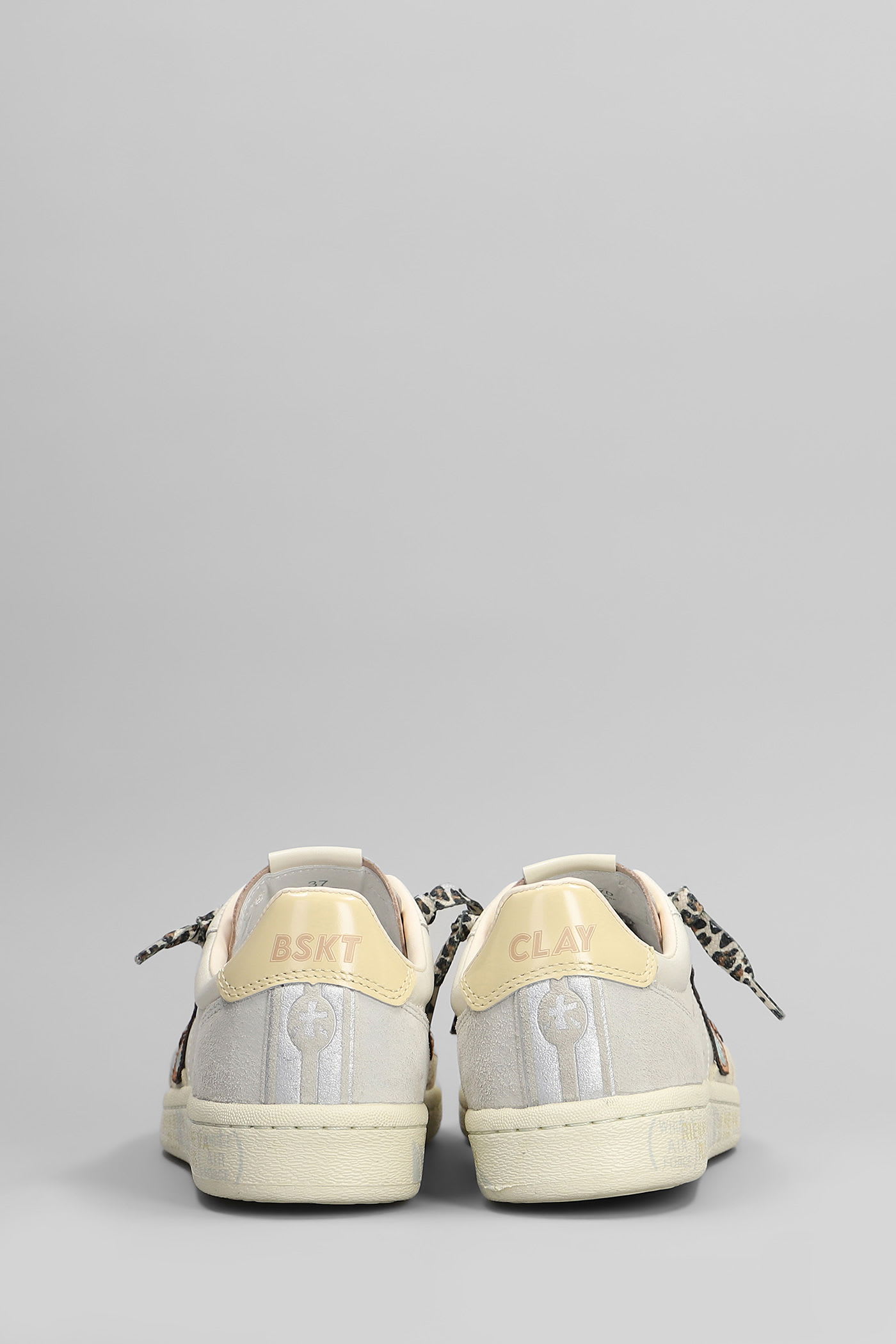 Premiata Bskt Clayd Sneakers In Beige Leather In Sand