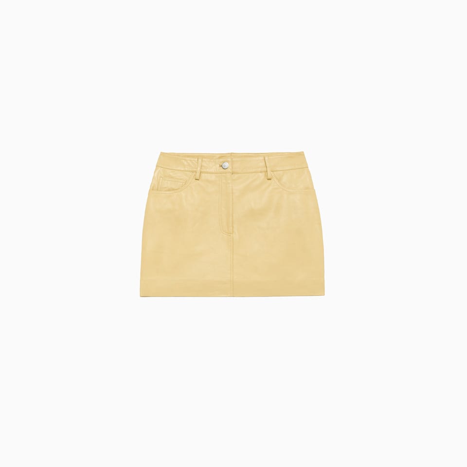 Remain Birger Christensen Remain Mini Skirt In Yellow