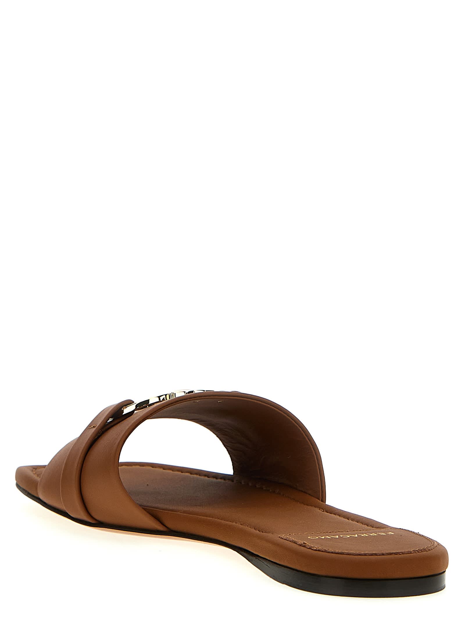 Shop Ferragamo Leah Sandals In Brown