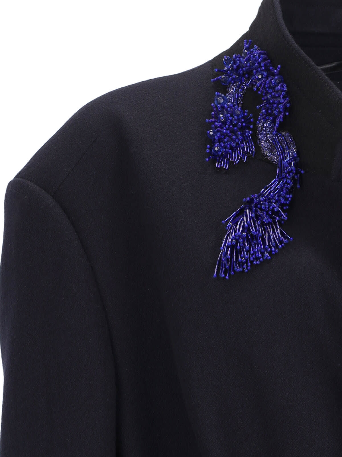 Shop Dries Van Noten Bless Double-breasted Jacket In Blue