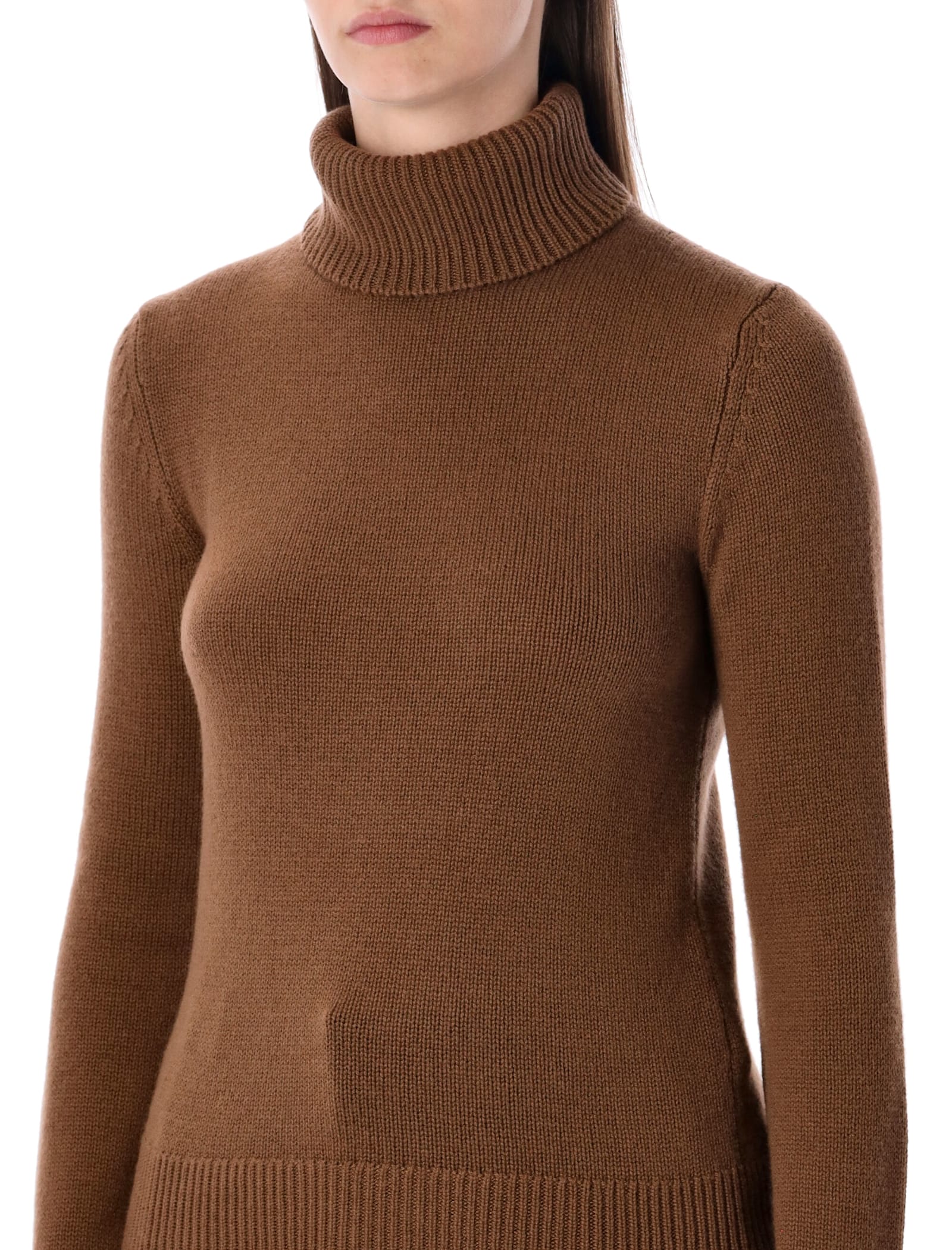 Ralph Lauren Turtleneck Cashmere Sweater In Brown
