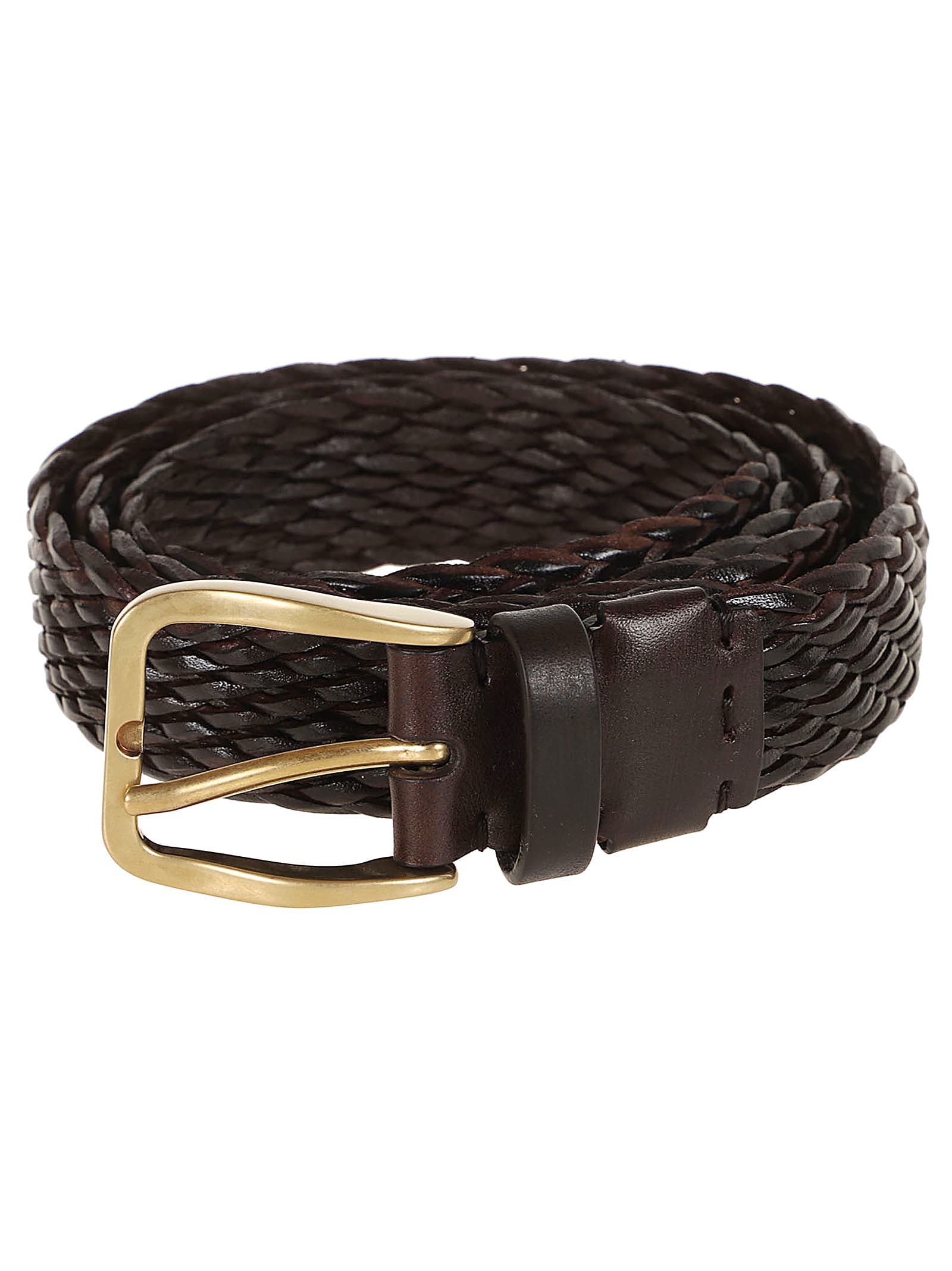 Shop Brunello Cucinelli Leather Belt In Testa Di Moro