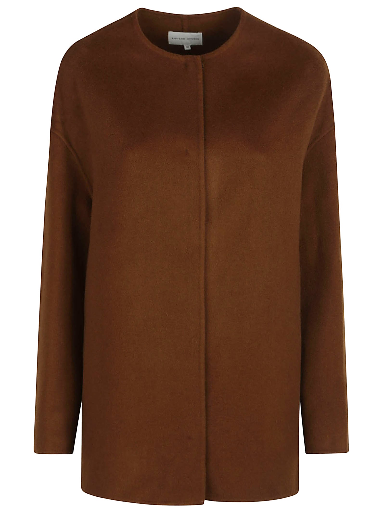 Shop Loulou Studio Gio Round Neck Short Coat