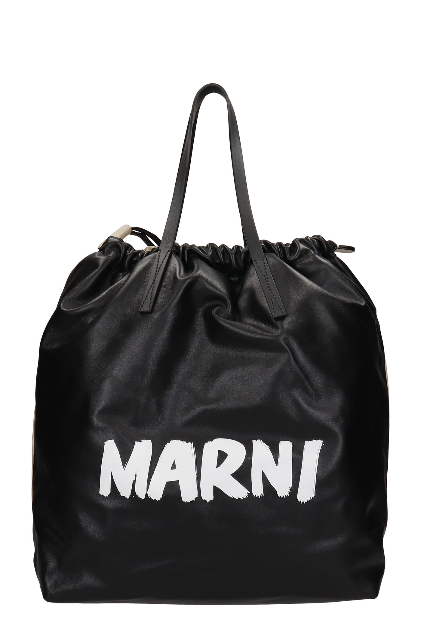 Marni Backpack In Black Leather