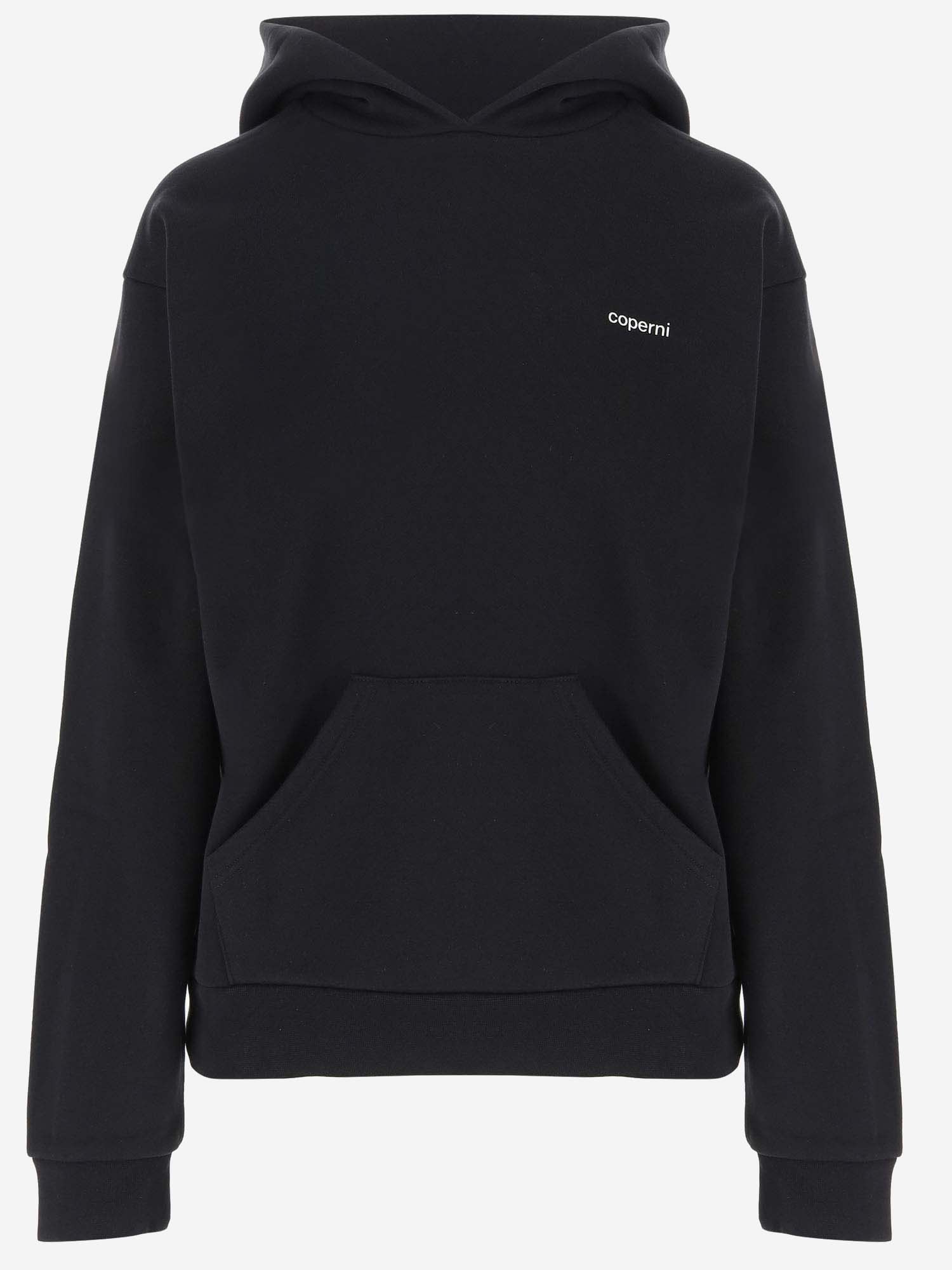 Shop Coperni Cotton Blend Sweatshirt With Logo In Black