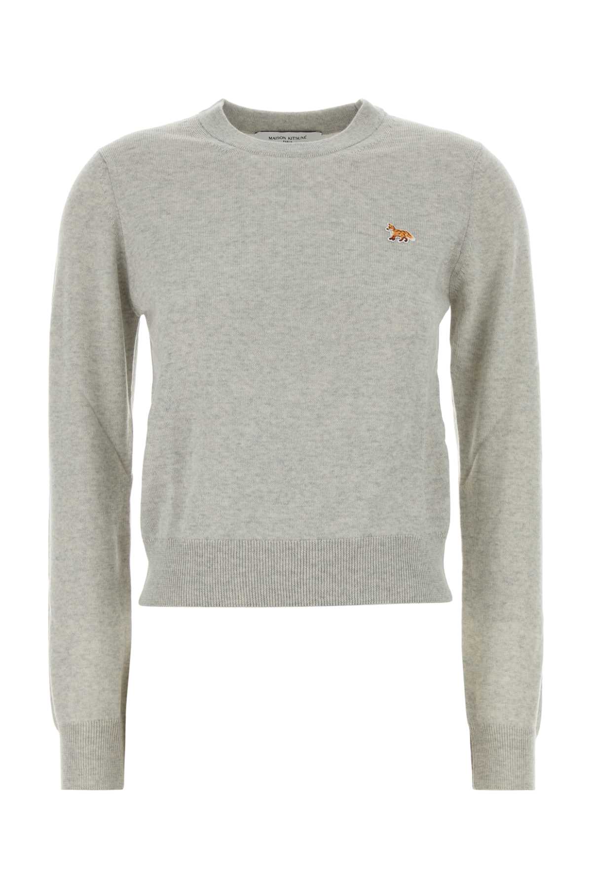 Maison Kitsuné Maison Kitsune Grey Wool Sweater In Gray