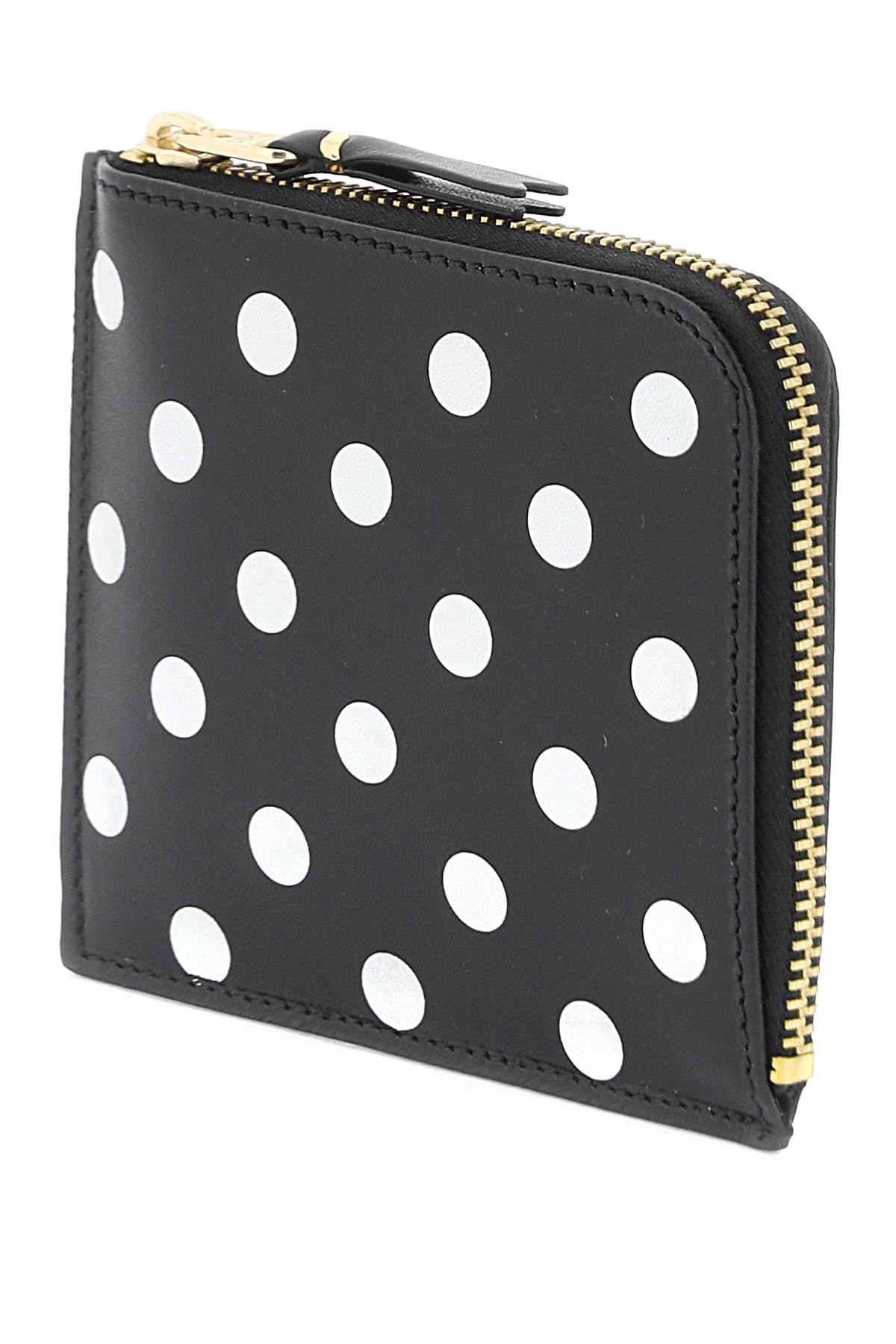 Shop Comme Des Garçons Polka Dots Wallet In Black (white)