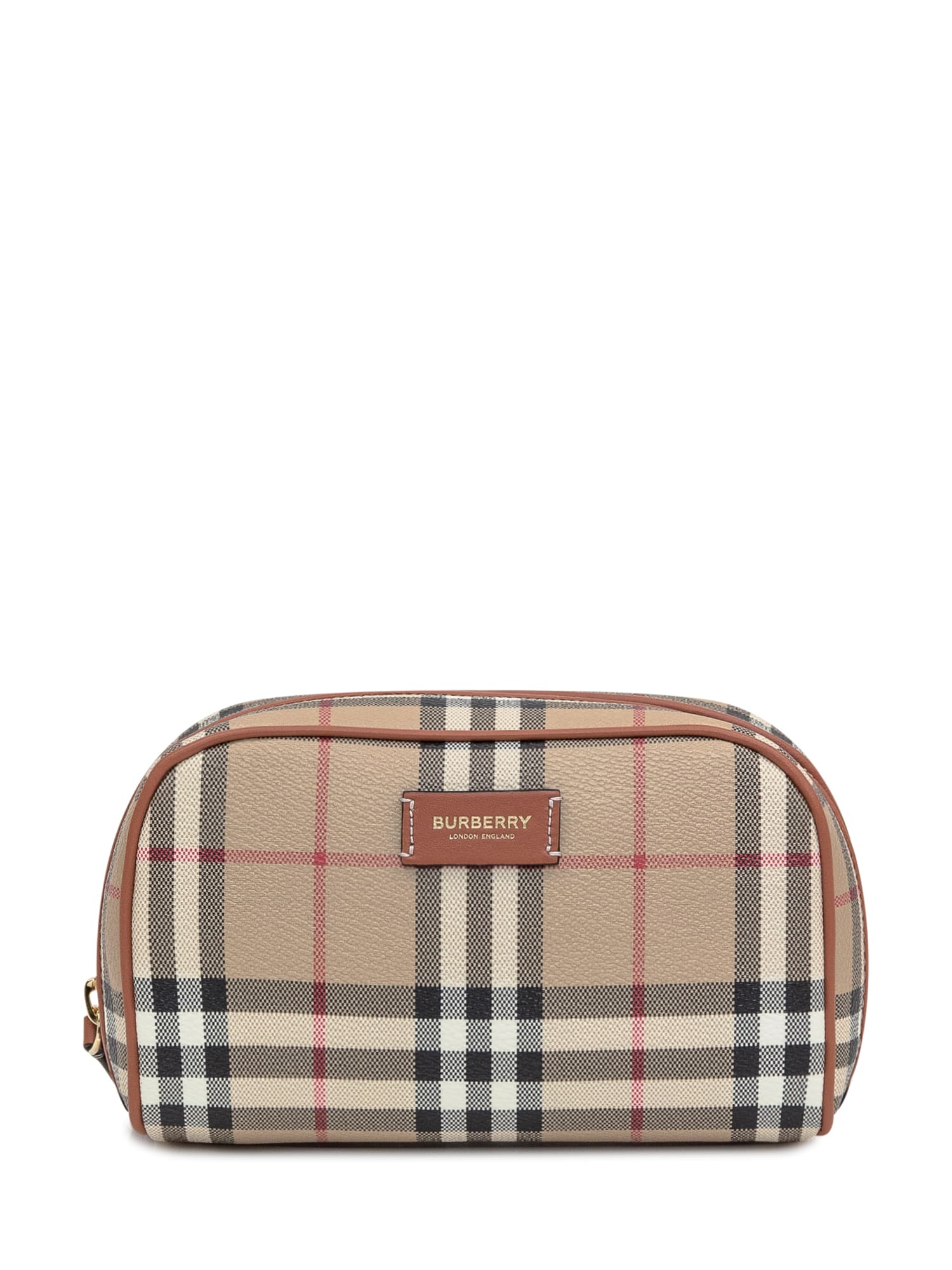 Shop Burberry Small Beautycase In Archive Beige