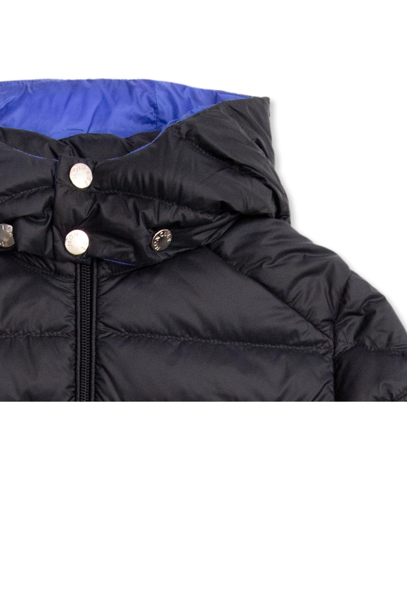 Shop Moncler Enfant Jacket With Detachable Hood In Blue