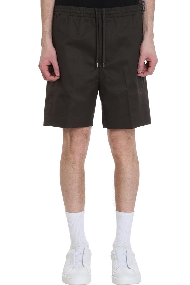 MAURO GRIFONI SHORTS IN GREEN COTTON,11261620