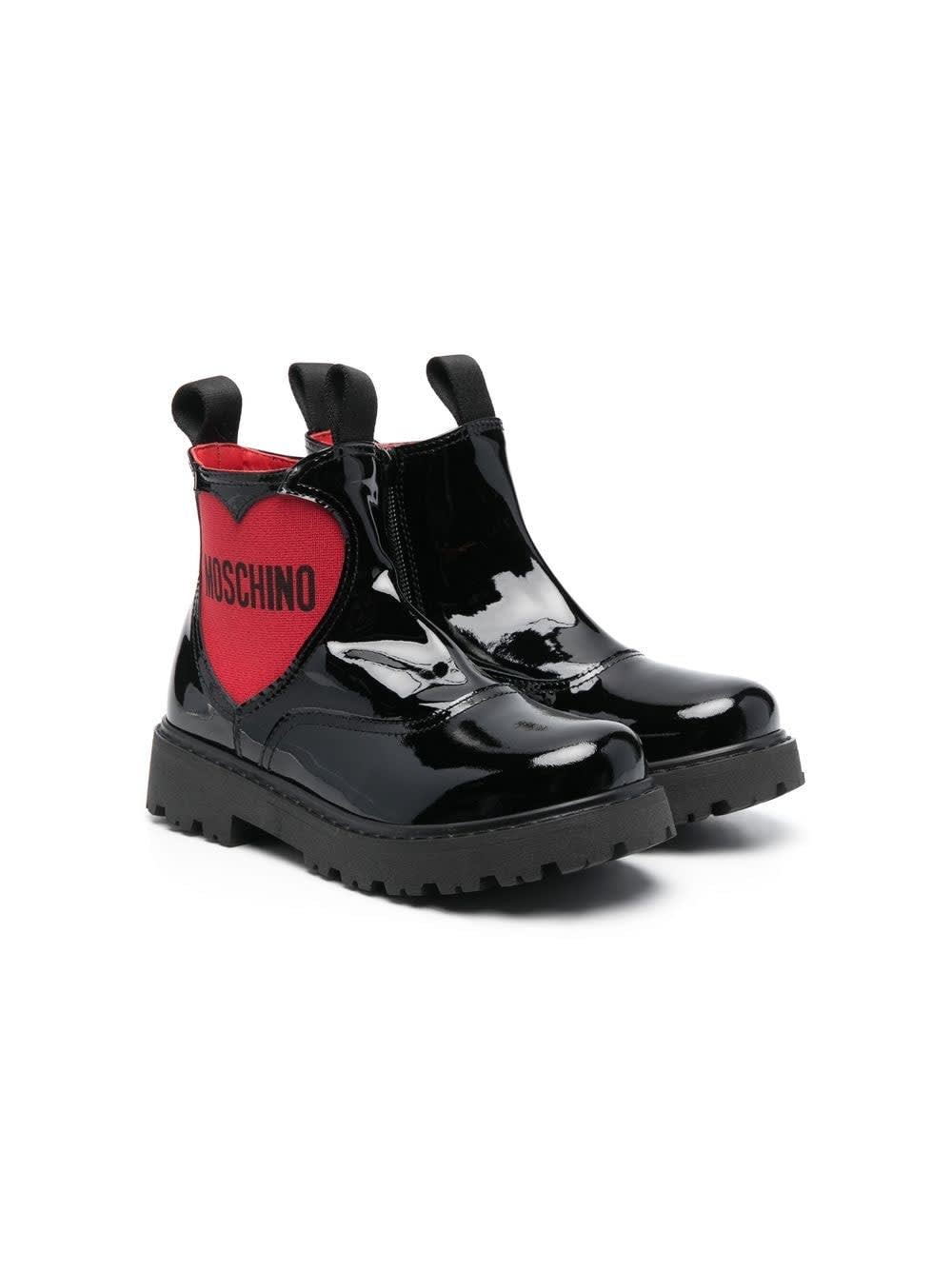 MOSCHINO BOOTS WITH LOGO