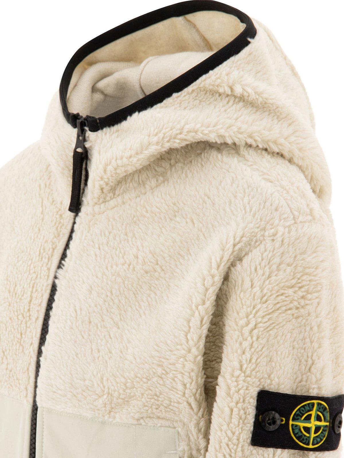 Stone Island Compass Patch Fleece Hoodie