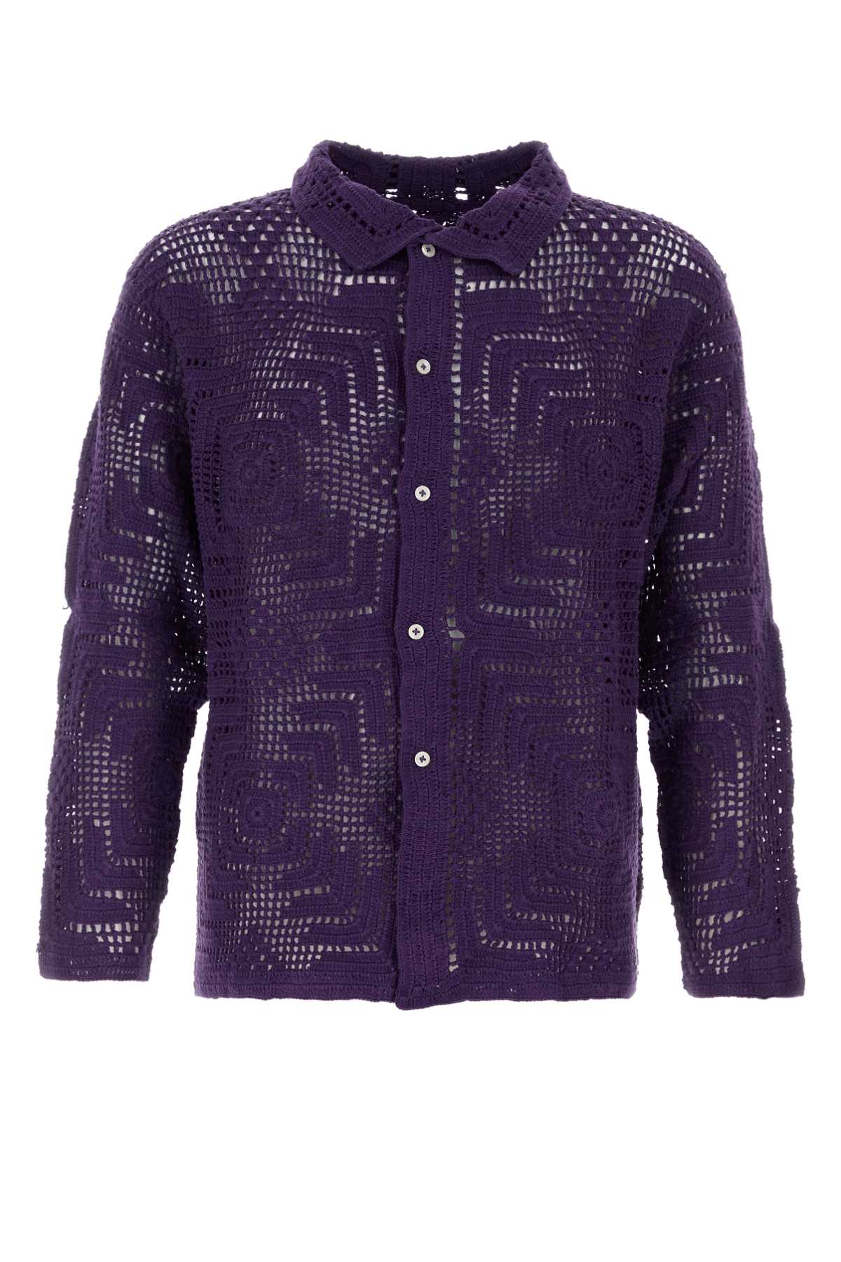 Purple Crochet Shirt