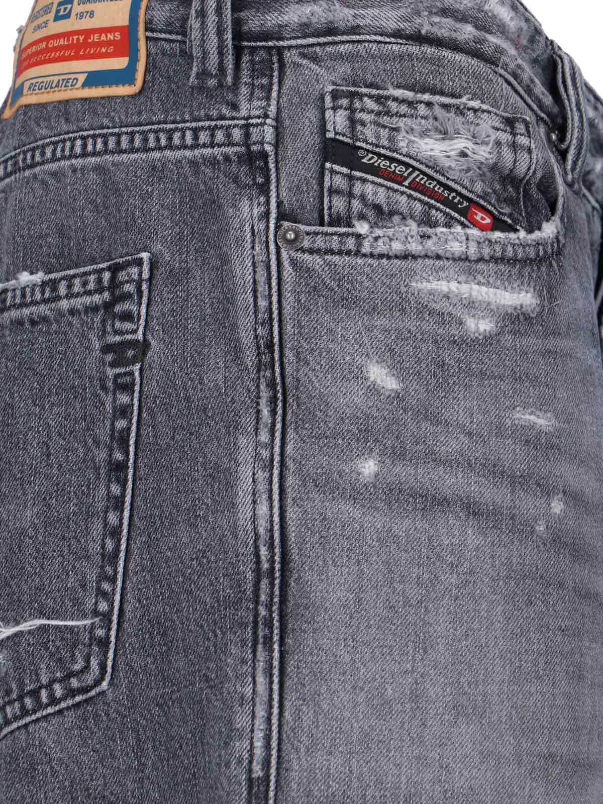 Diesel 1988 D-ark Distressed Jeans In Gray