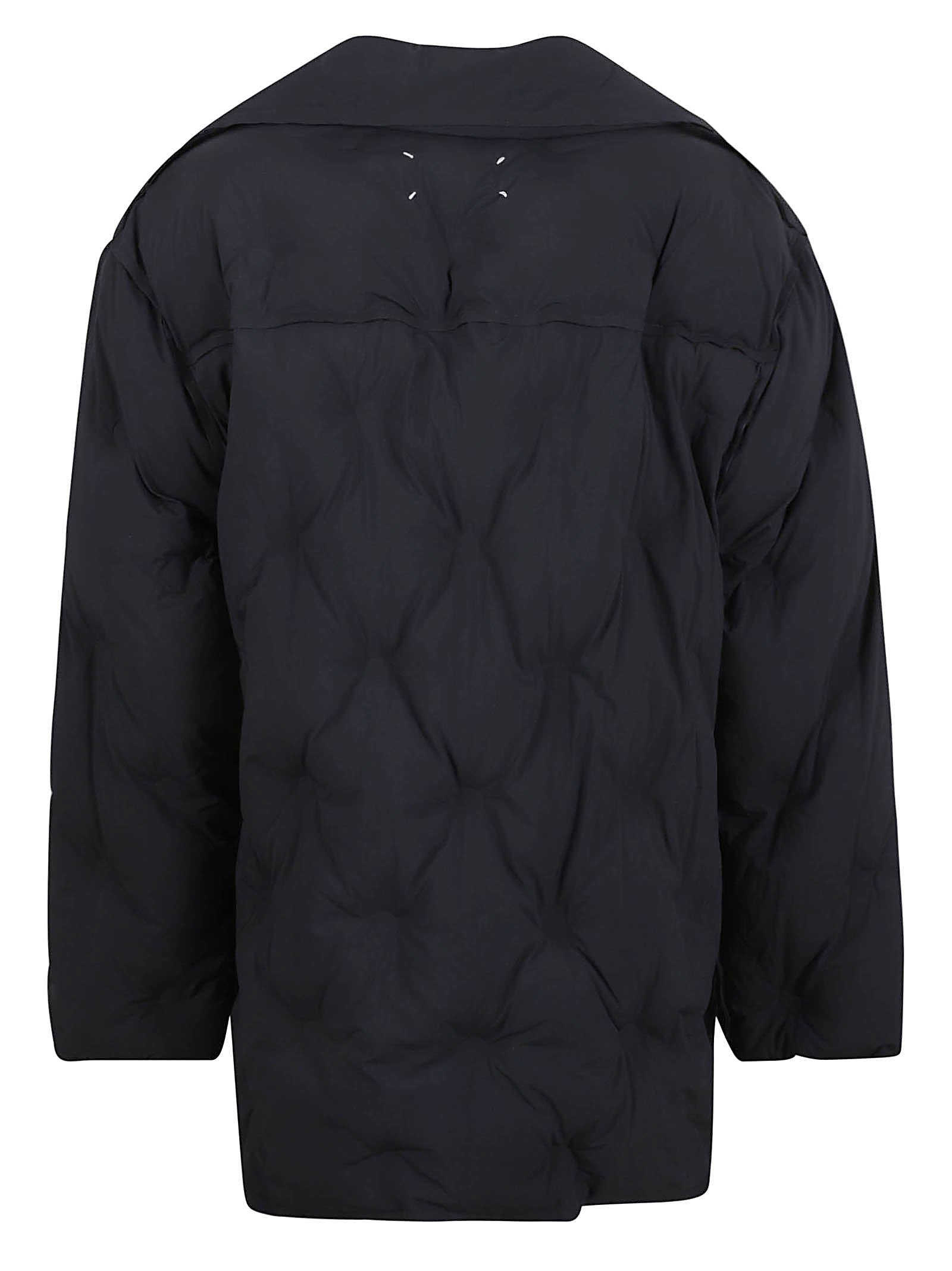 Shop Maison Margiela Quilted Oversize Jacket In Black
