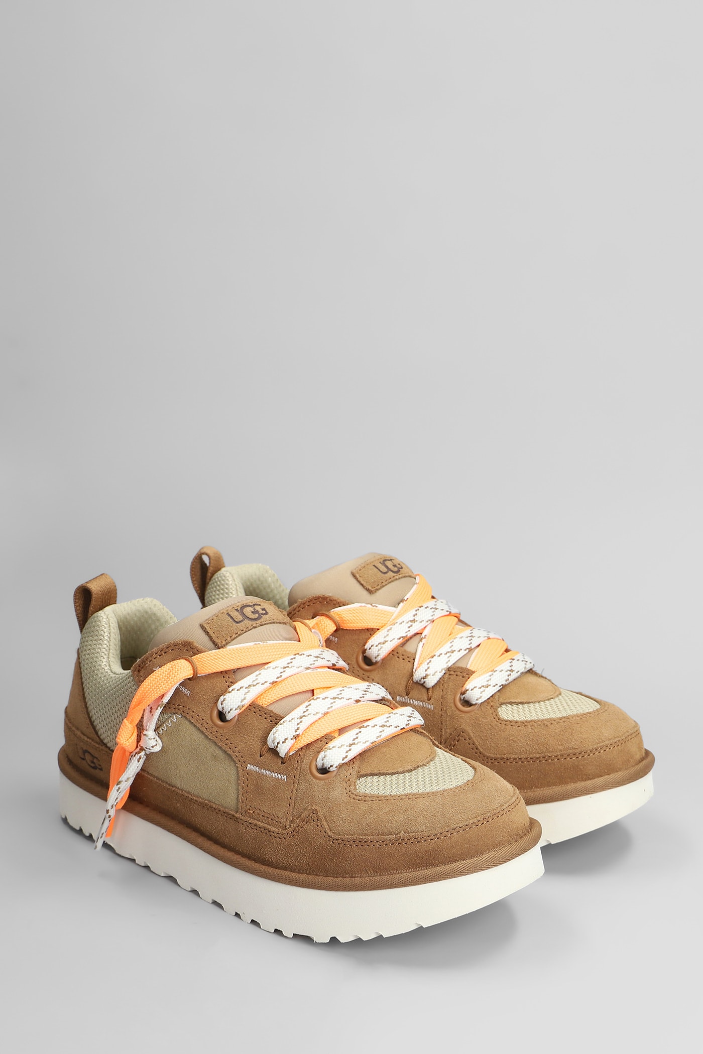 Shop Ugg Lo Lowmel Sneakers In Leather Color Suede And Fabric