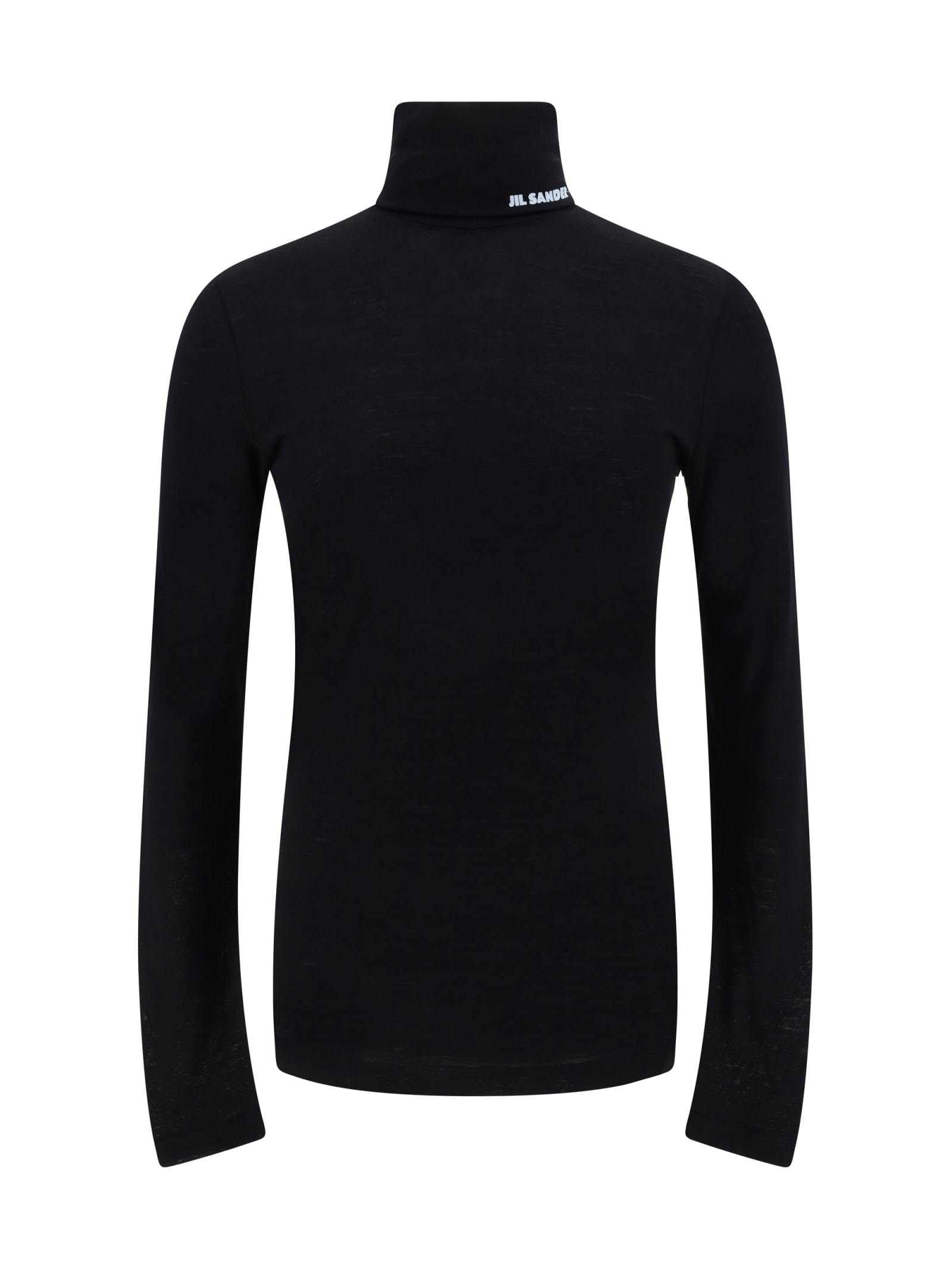 Shop Jil Sander Long-sleeved Jersey In Black