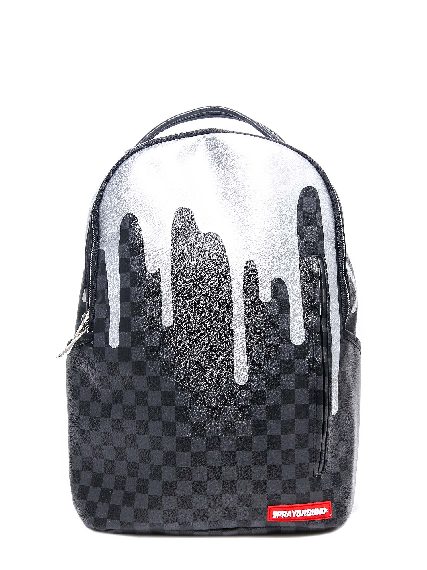 Sprayground Platinum Drip Black Checkered Duffle Bag